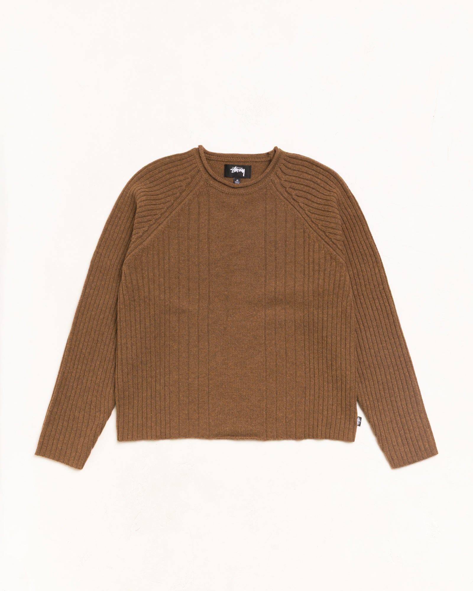 Stussy Merino Roll Neck Sweater maglione marrone lana merino