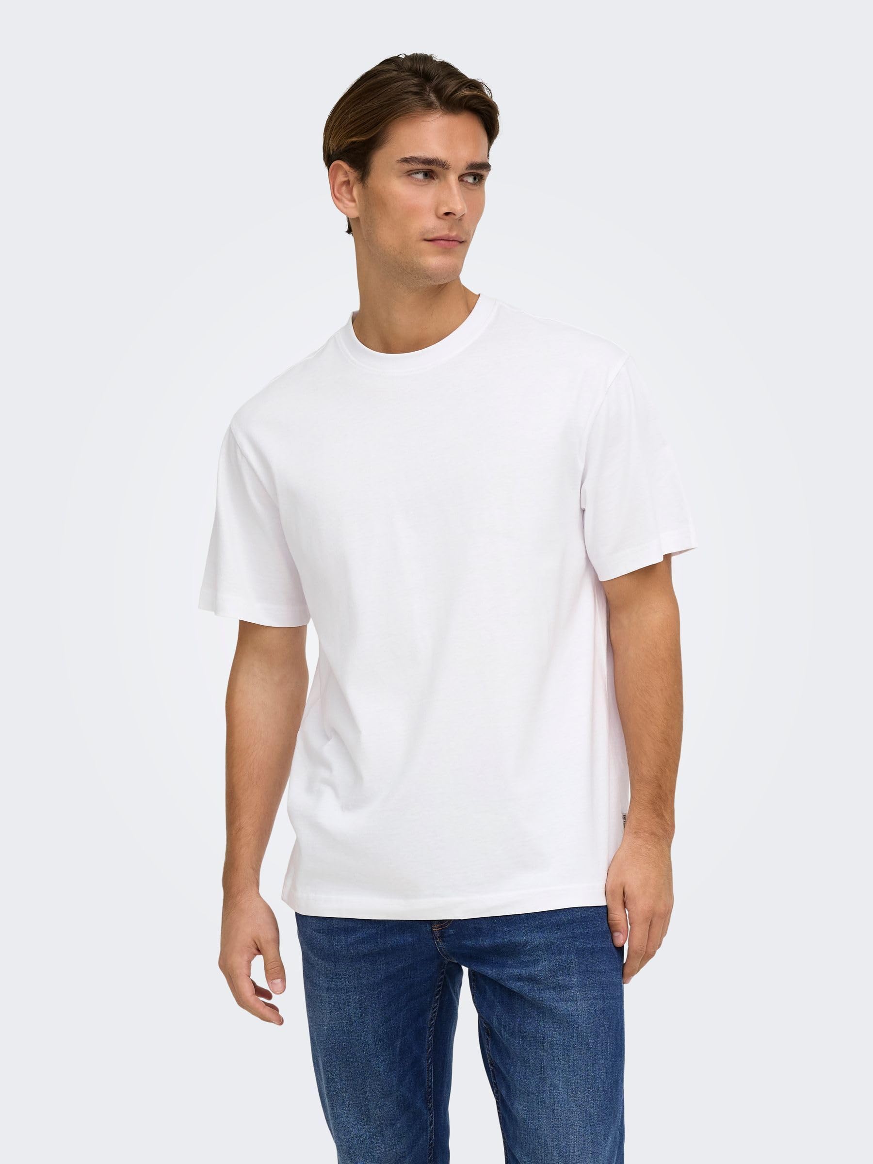 Only & Sons Onsfred T-shirt Uomo Bianco XL Cotone
