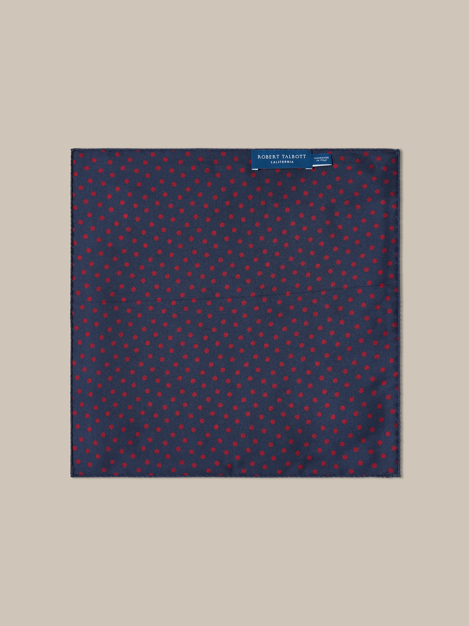 Robert Talbott Collins Medallion pochette seta blu navy