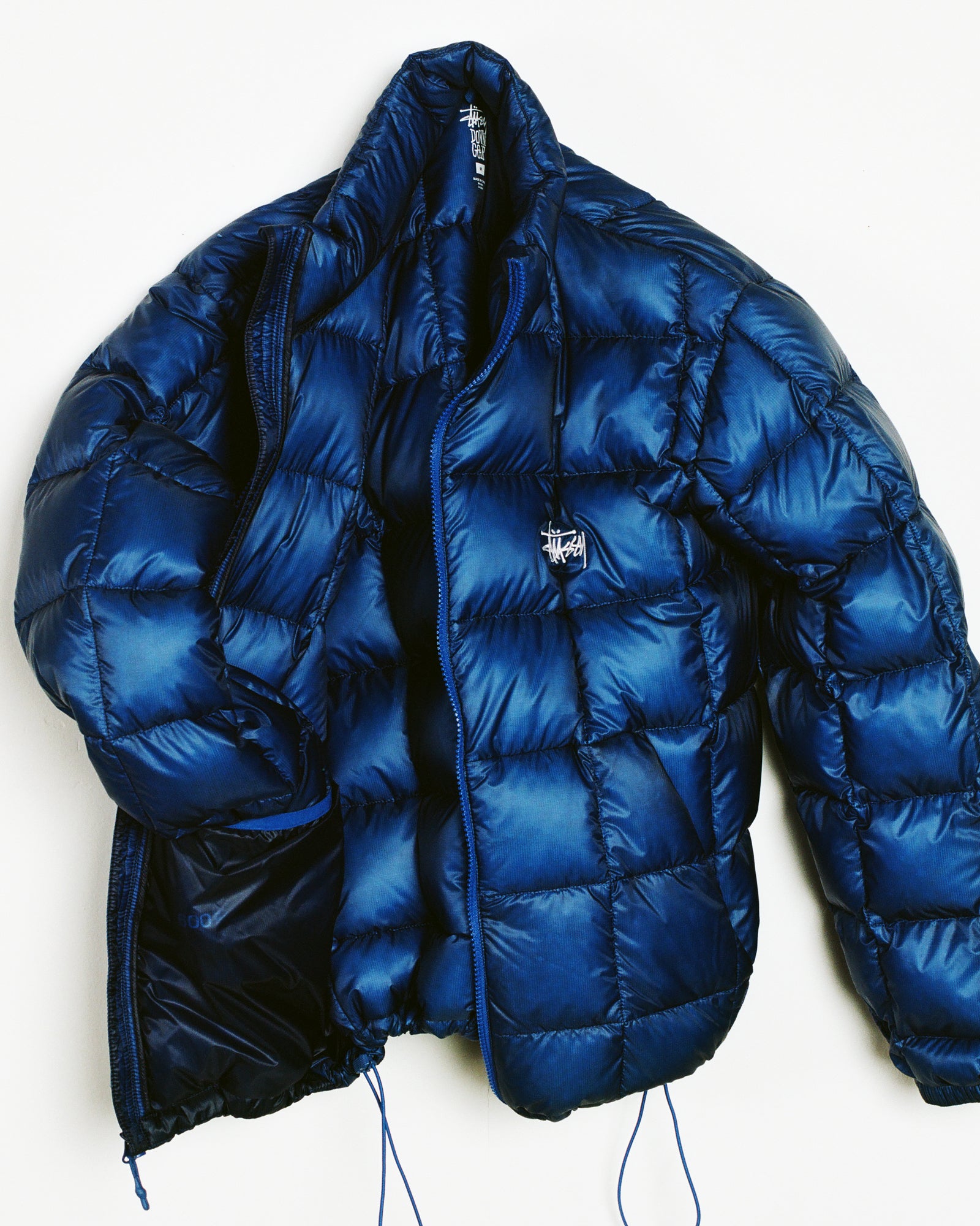 Stussy Midweight Puffer Piumino Blue Nylon 600-fill
