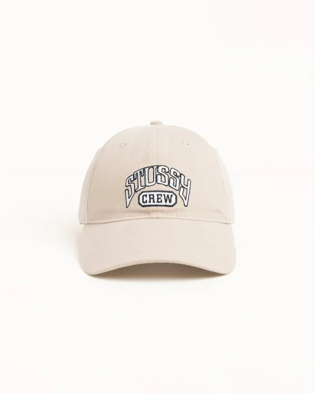Stussy Crew Cap berretto cotone sand taglia unica