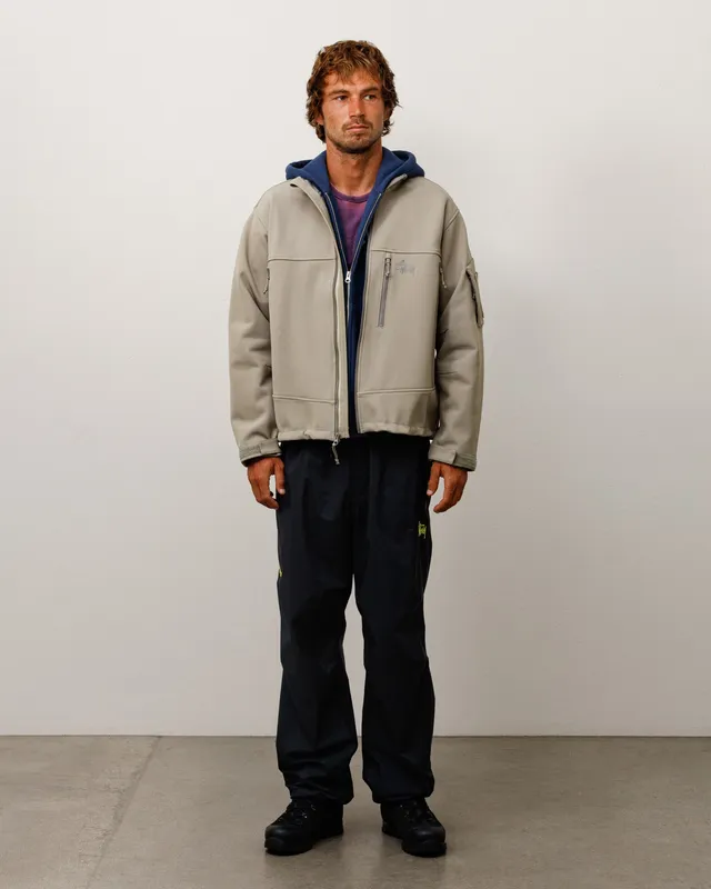Stussy Outerwear Soft Shell Jacket giacca moss grey nylon
