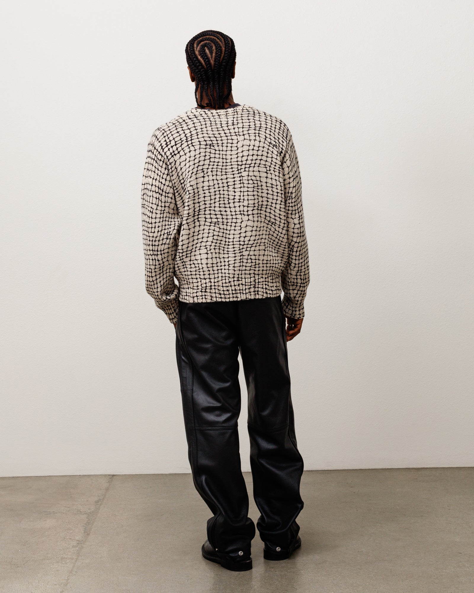 Stussy Knits maglione rete lino cotone mesh net girocollo