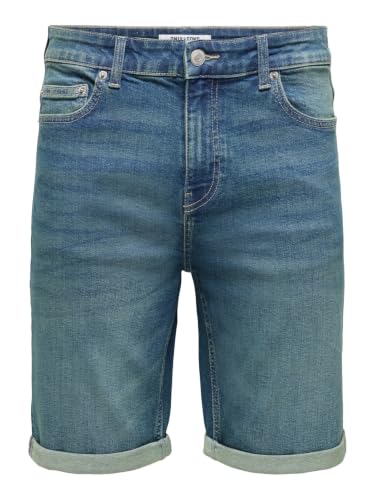 Only & Sons Onsply Regular Fit Pantaloncini Blu Jeans Chiaro