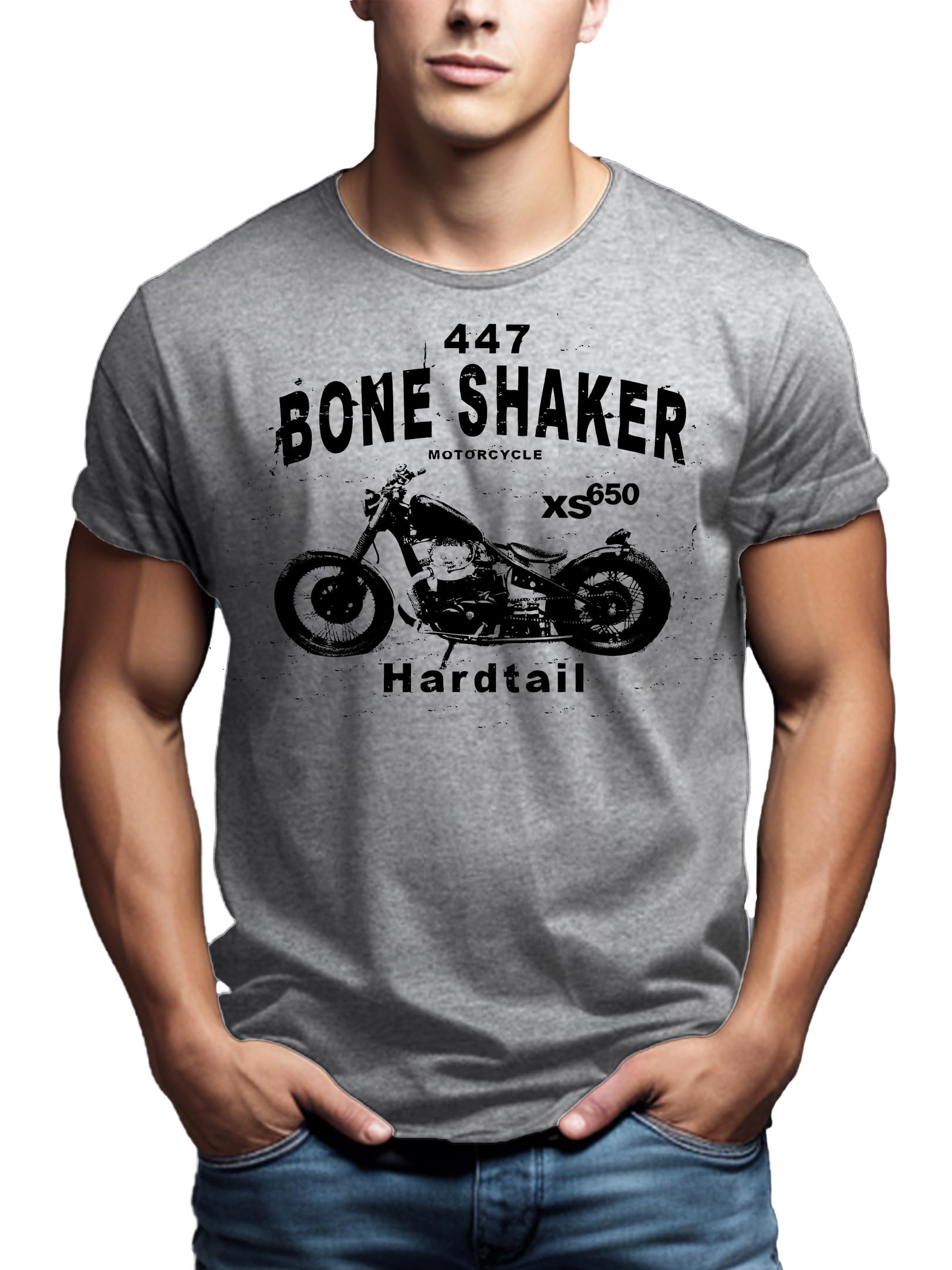MAKAYA Bobber XS650 T-Shirt Moto Uomo L Biker