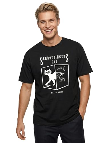 MAKAYA Gatto di Schrodinger T-Shirt Uomo XL 100% Cotone
