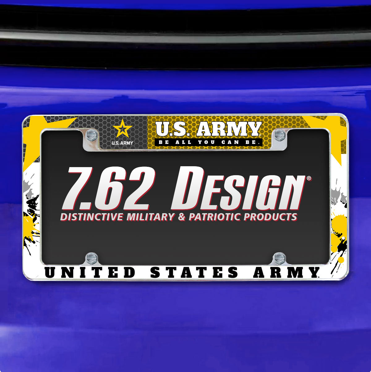7.62 Design U.S. Army portatarga cromato auto