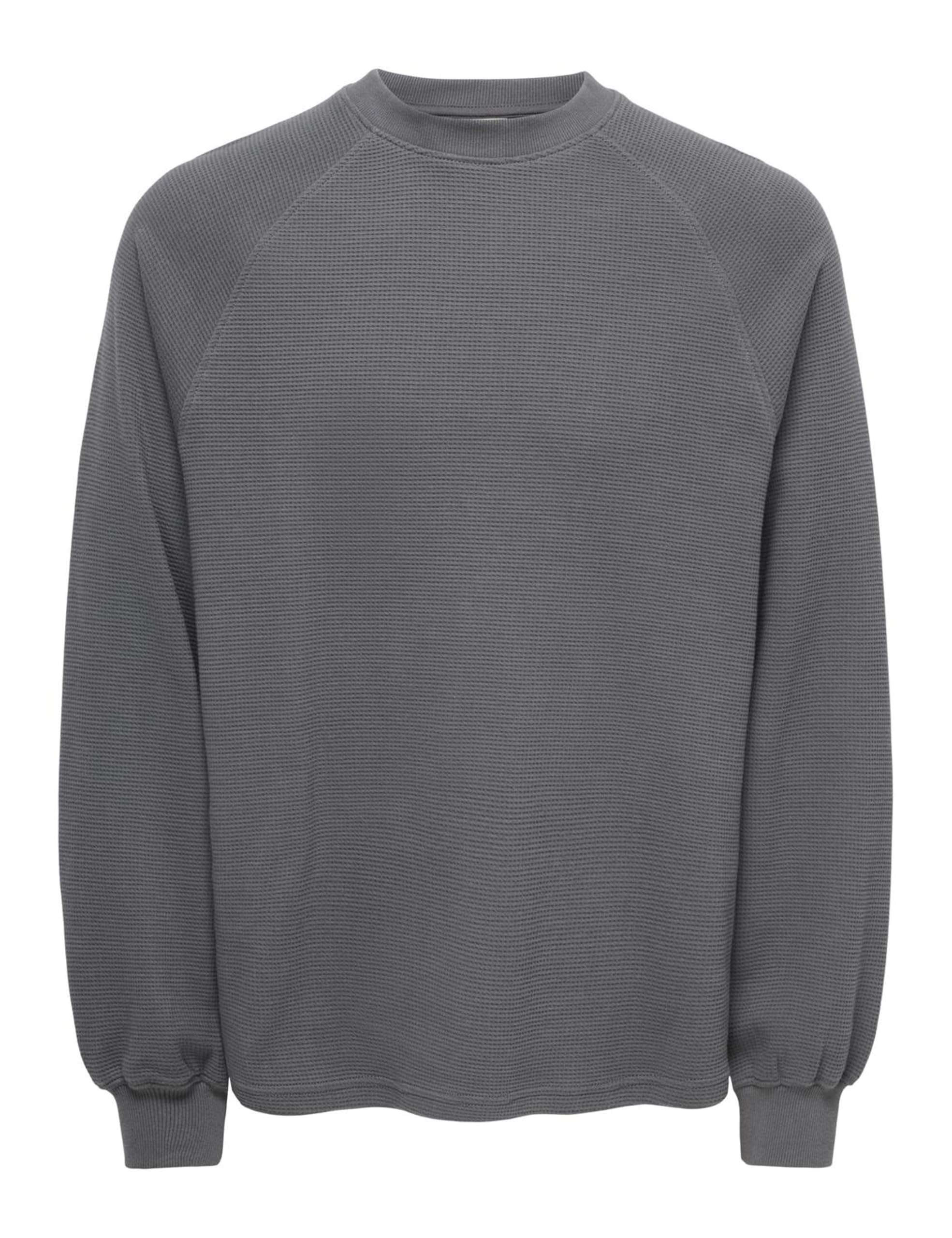 ONLY & SONS Onsverratti Felpa Uomo M Girocollo Waffle Relaxed