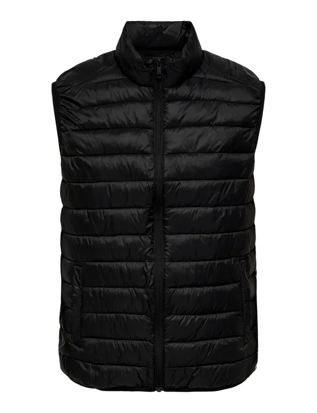 Only & Sons Onsraff Gilet Trapuntato Uomo L Nero