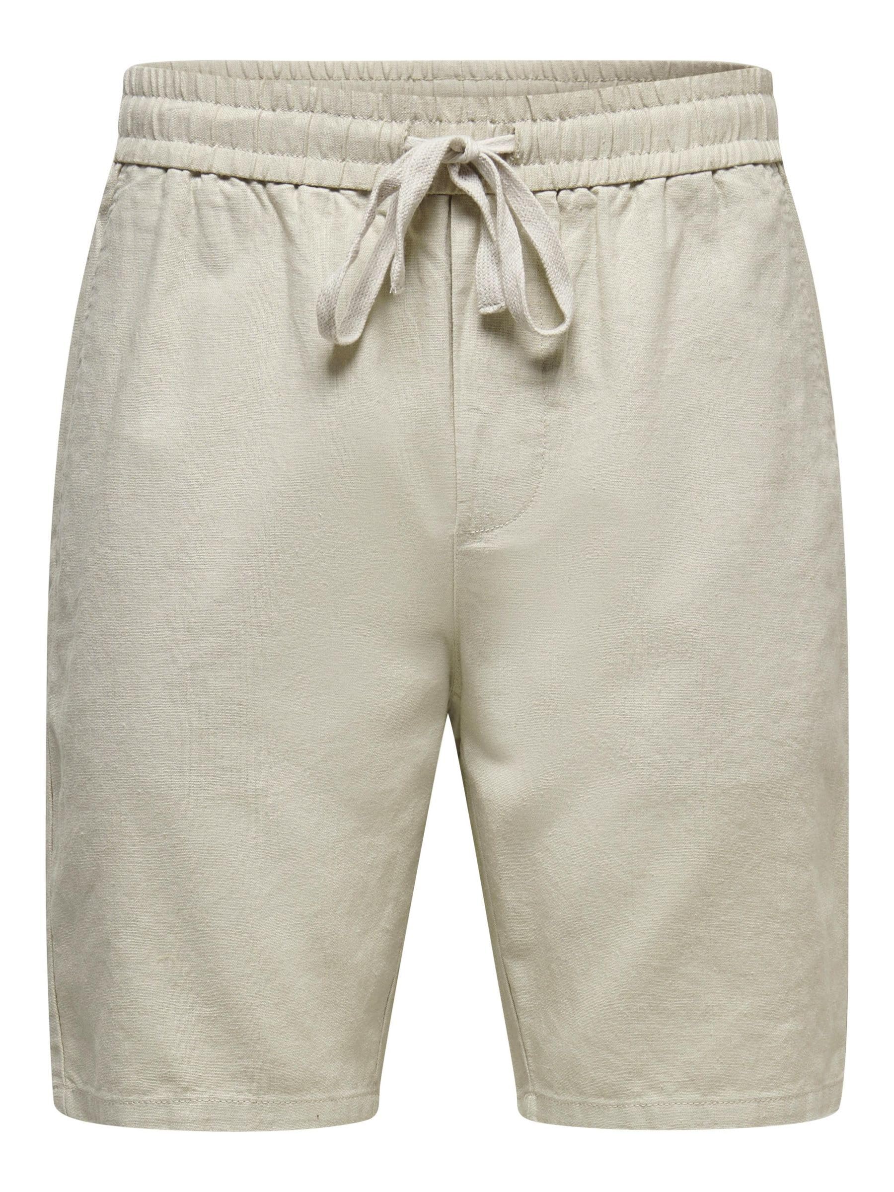 Only & Sons Onslinus Pantaloncini Lino Uomo con Coulisse