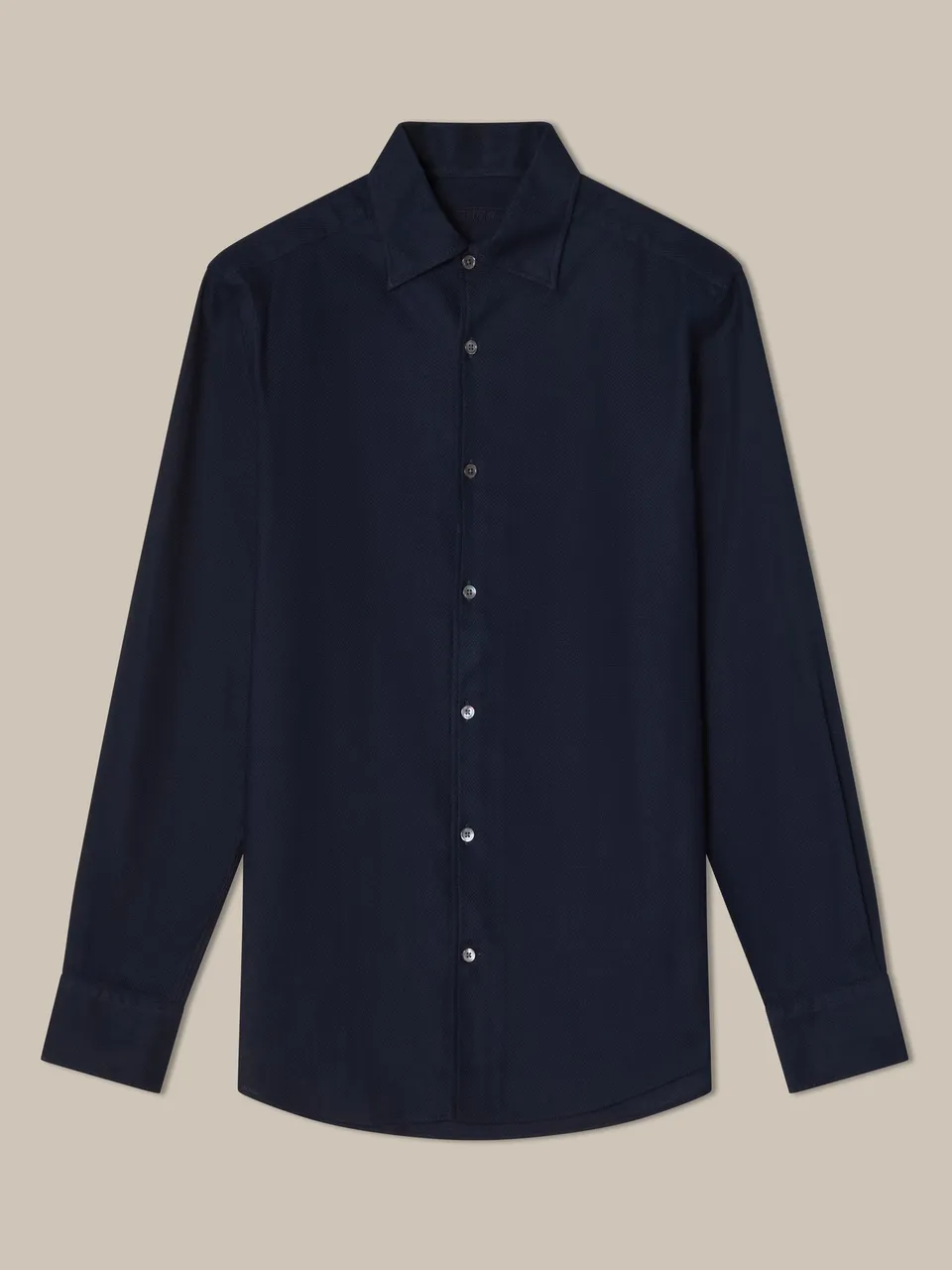 Robert Talbott Morgan Giro Inglese Shirt camicia cotone navy