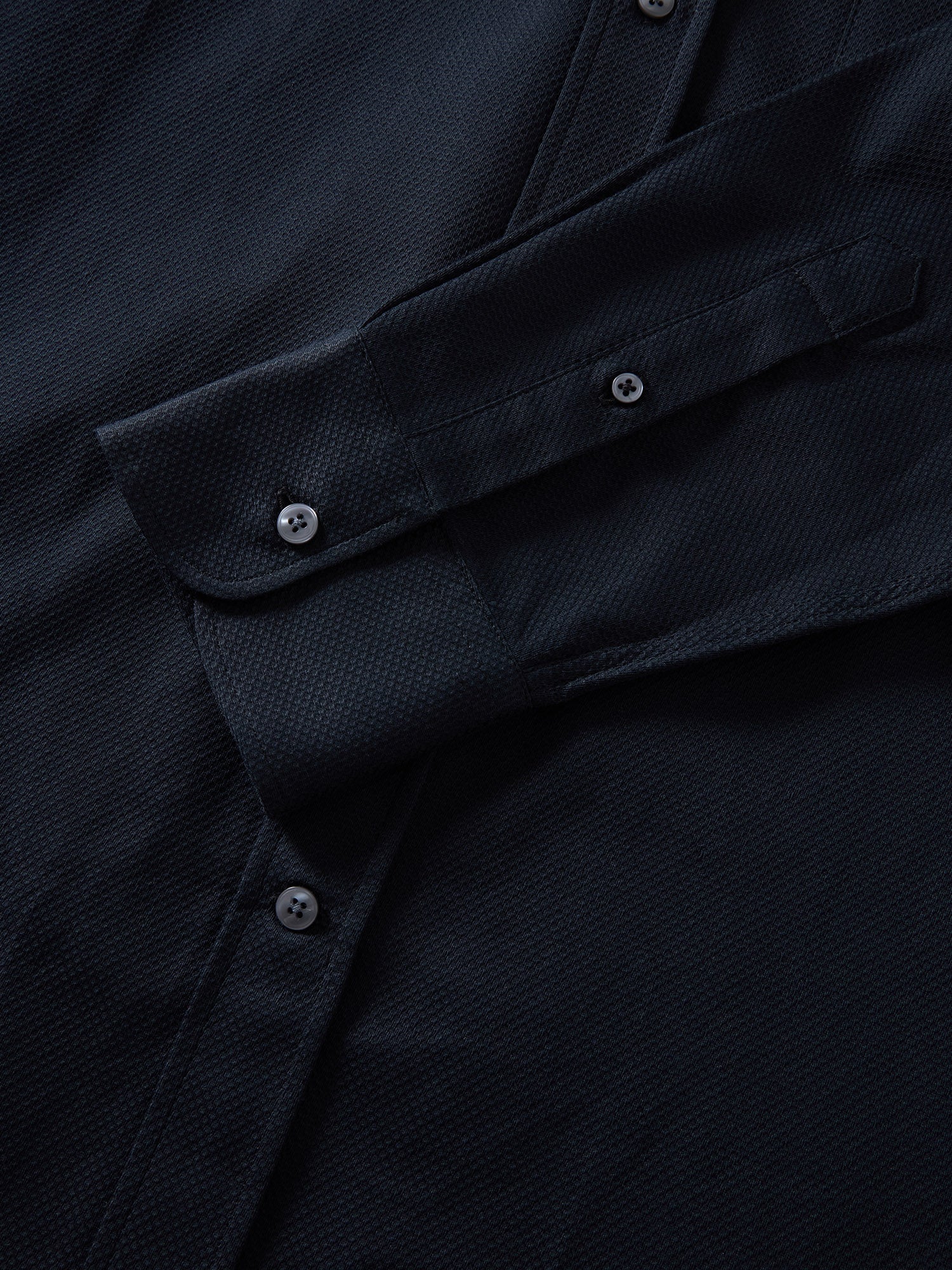 Robert Talbott Harrison Camicia Cotone Nero Piqué