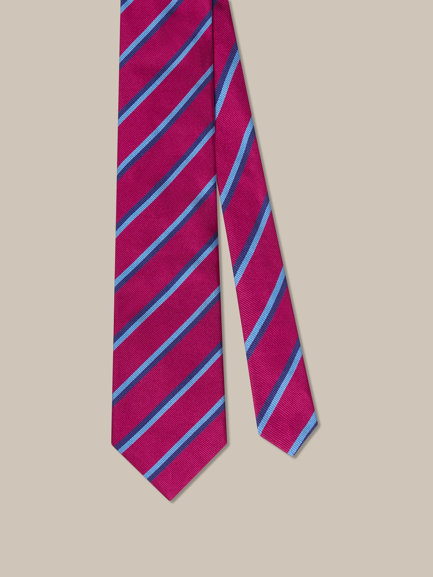Robert Talbott Neckties Robert Repp cravatta rosa seta righe