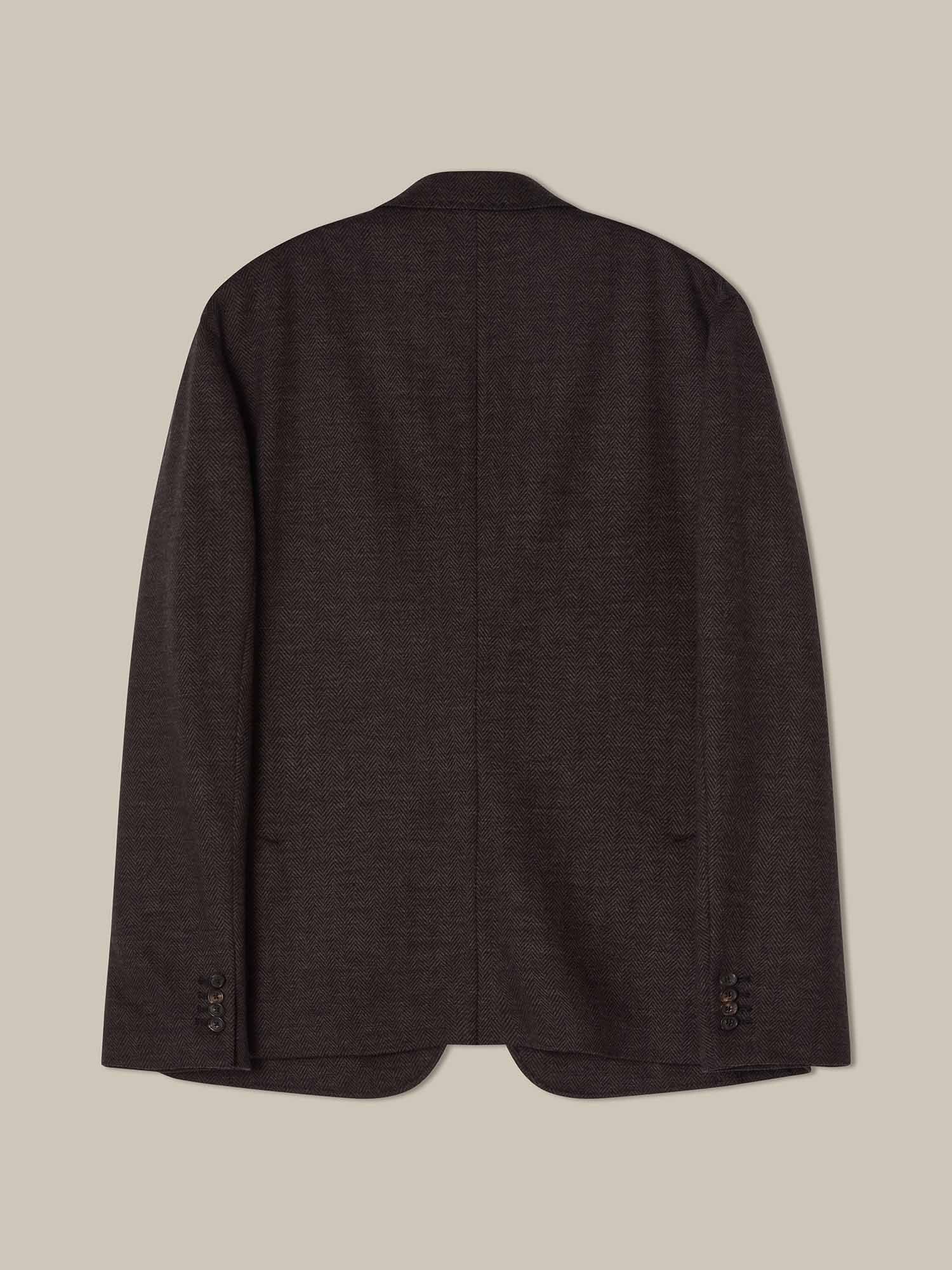 Robert Talbott Wright Blazer Lana Marrone 42 Pied-de-poule
