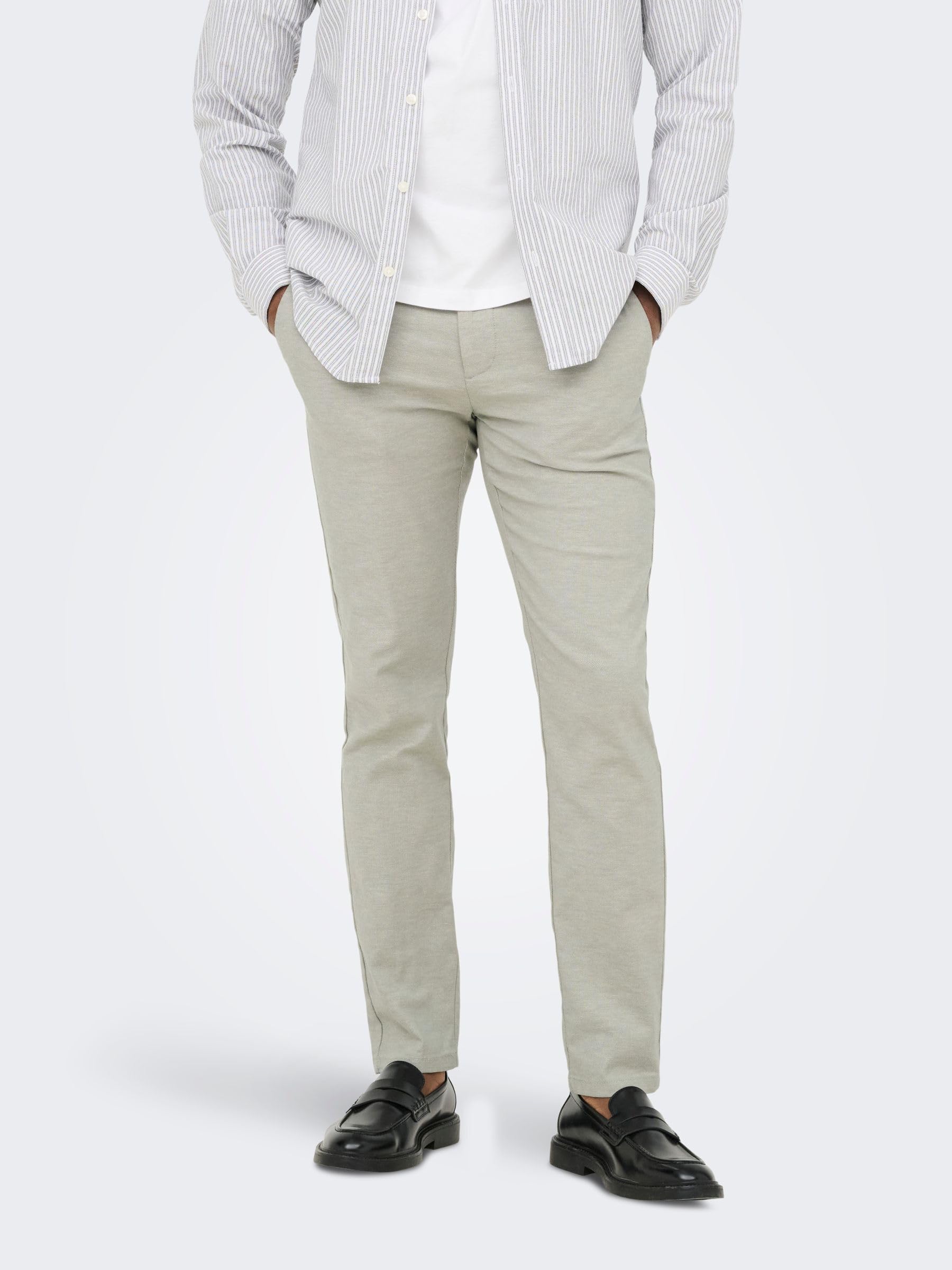 ONLY & SONS Onsmark Tap 0011 Pantaloni Uomo 33W 32L Bianco