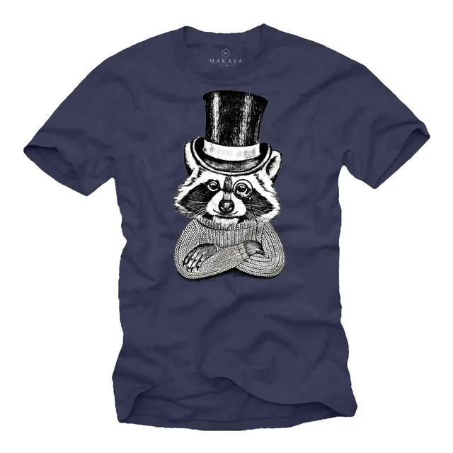 MAKAYA T-Shirt Uomo Procione Maglietta L Nera Cotone