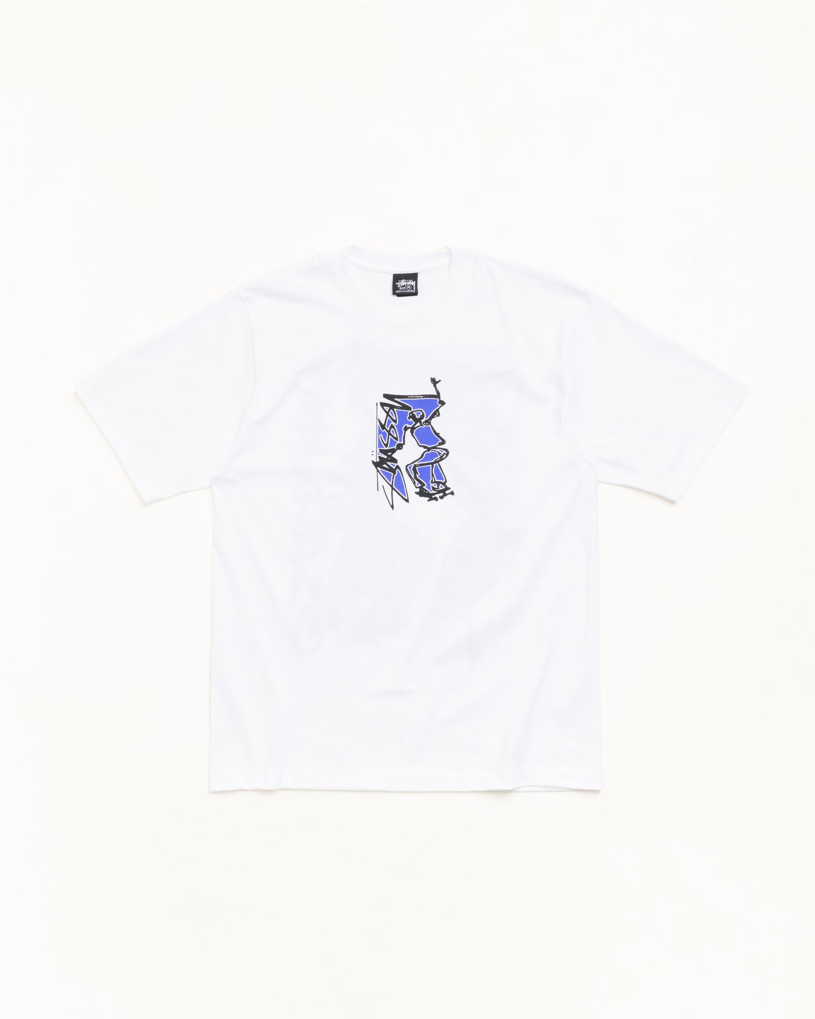 Stussy Smooth Sk8 Tee maglietta bianca cotone 220gsm
