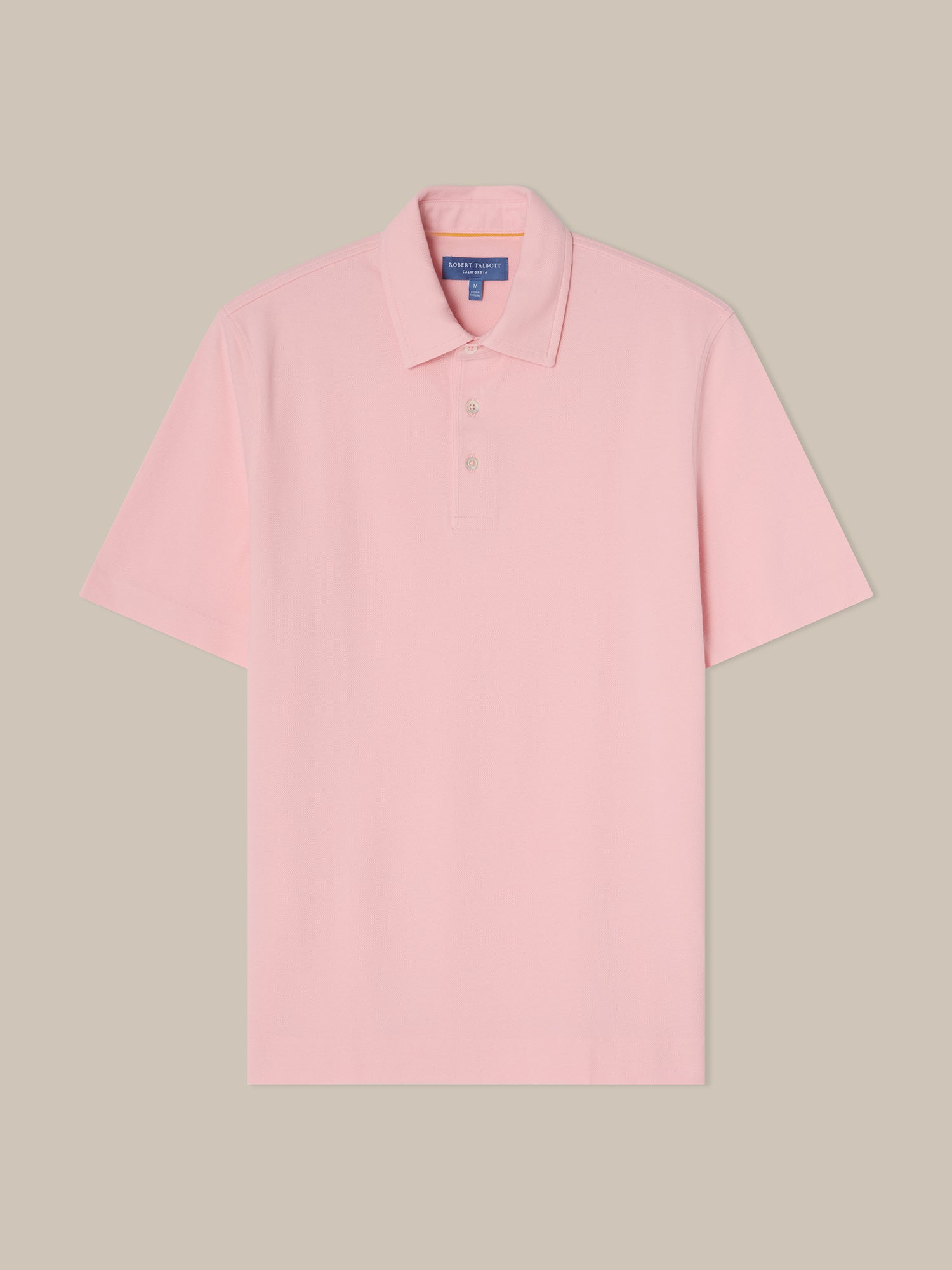 Robert Talbott Walker polo classic pink cotone manica corta