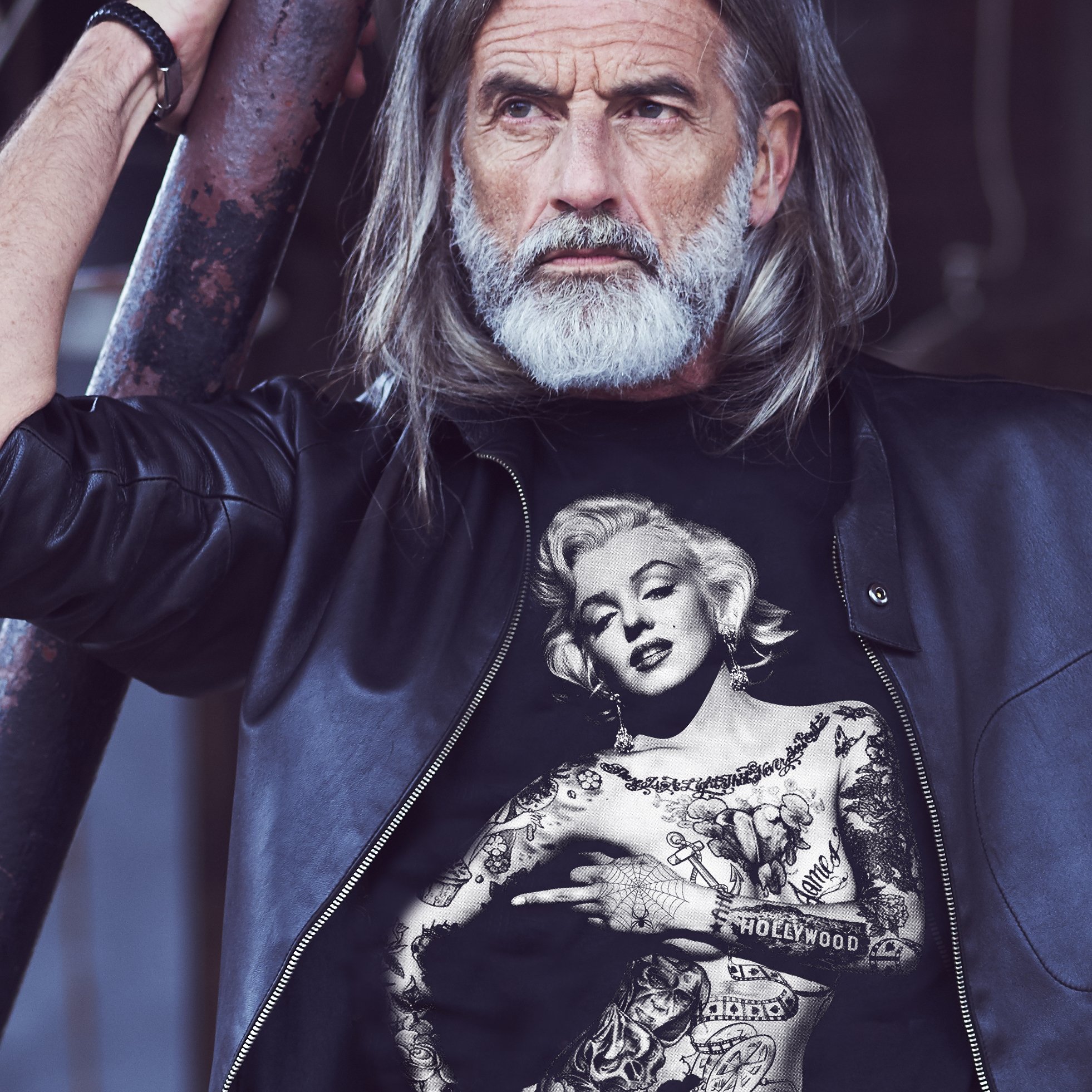 Makaya T-Shirt Donna Tattoo Pin Up Maglietta Blu S Cotone