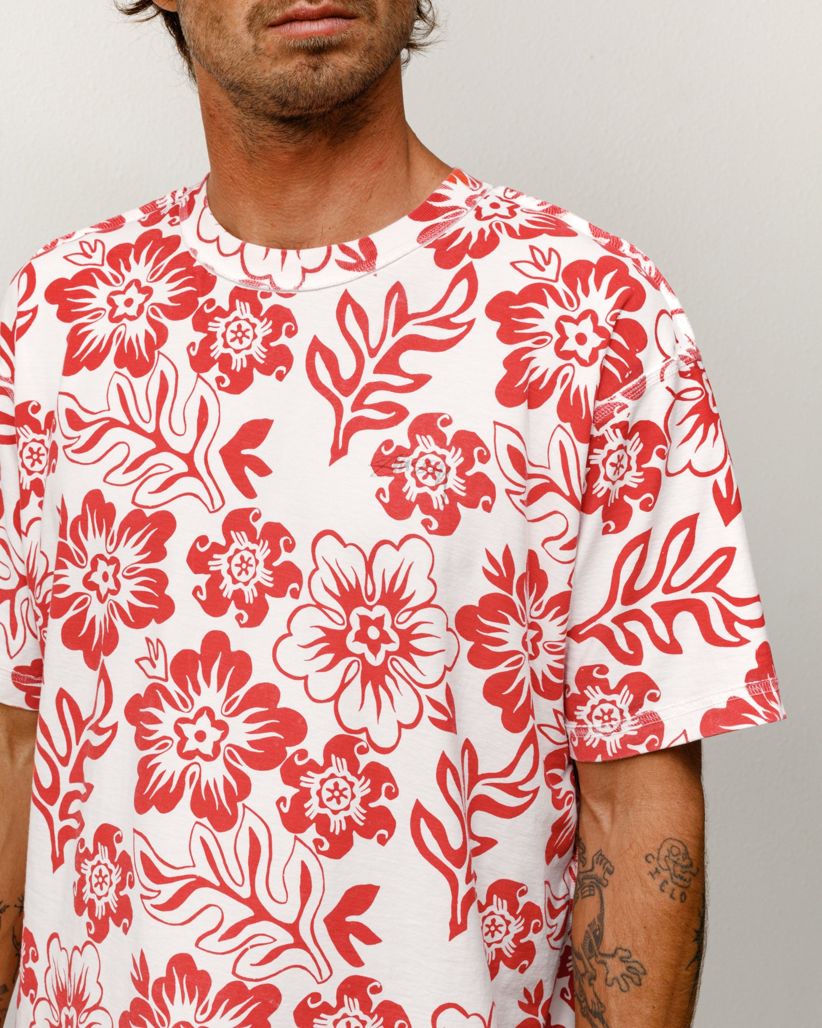 Stussy Lazy Floral Tee maglietta White floreale