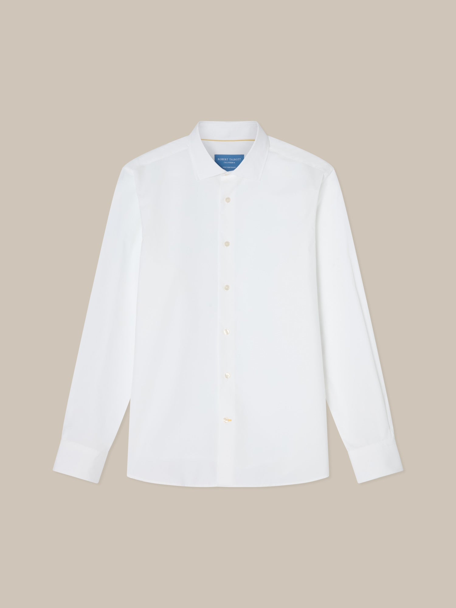 Robert Talbott Reynolds camicia twill bianca elegante