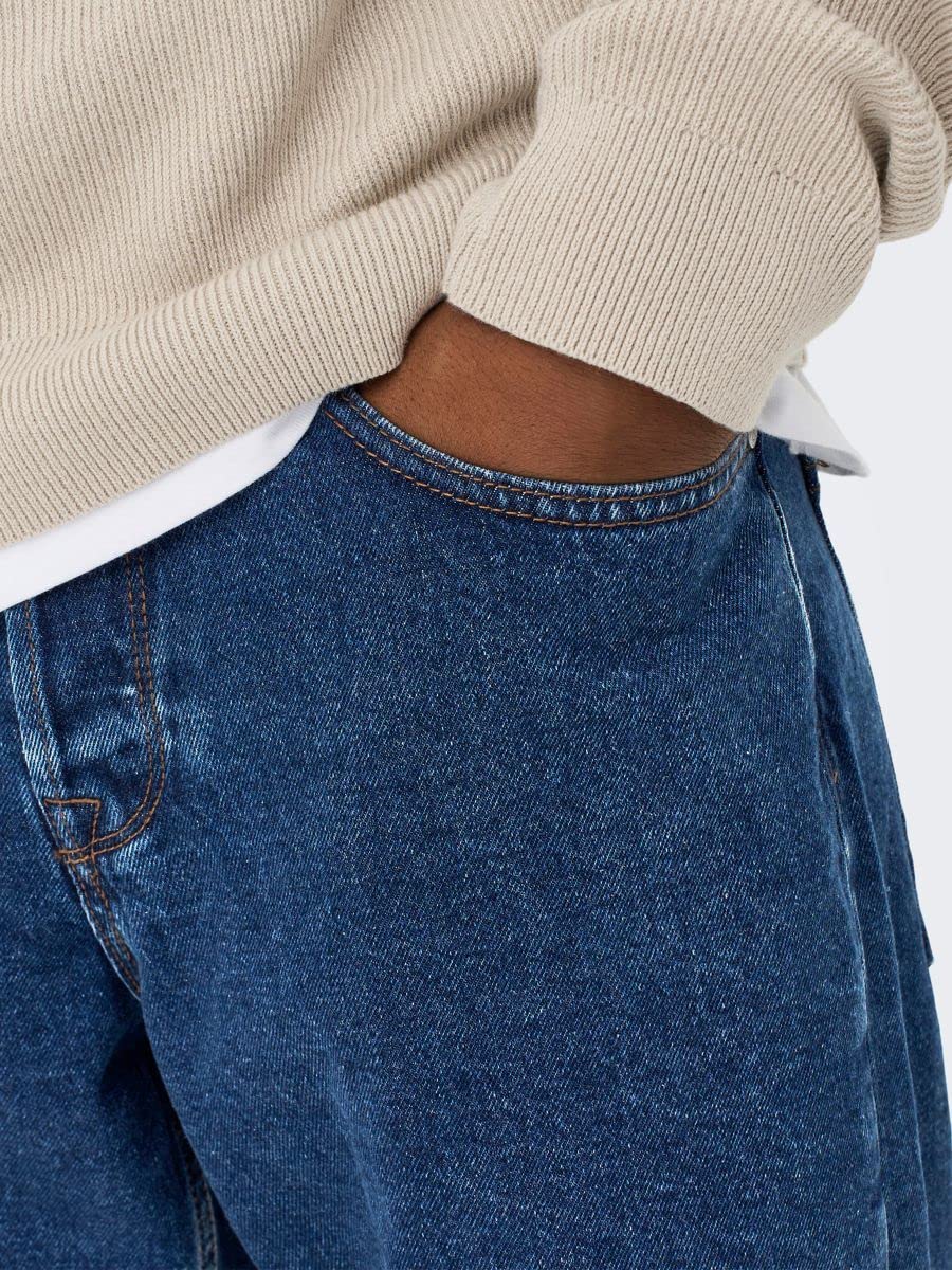 Only & Sons Onsavi Beam 1420 Jeans Uomo Blu Denim 33W/32L
