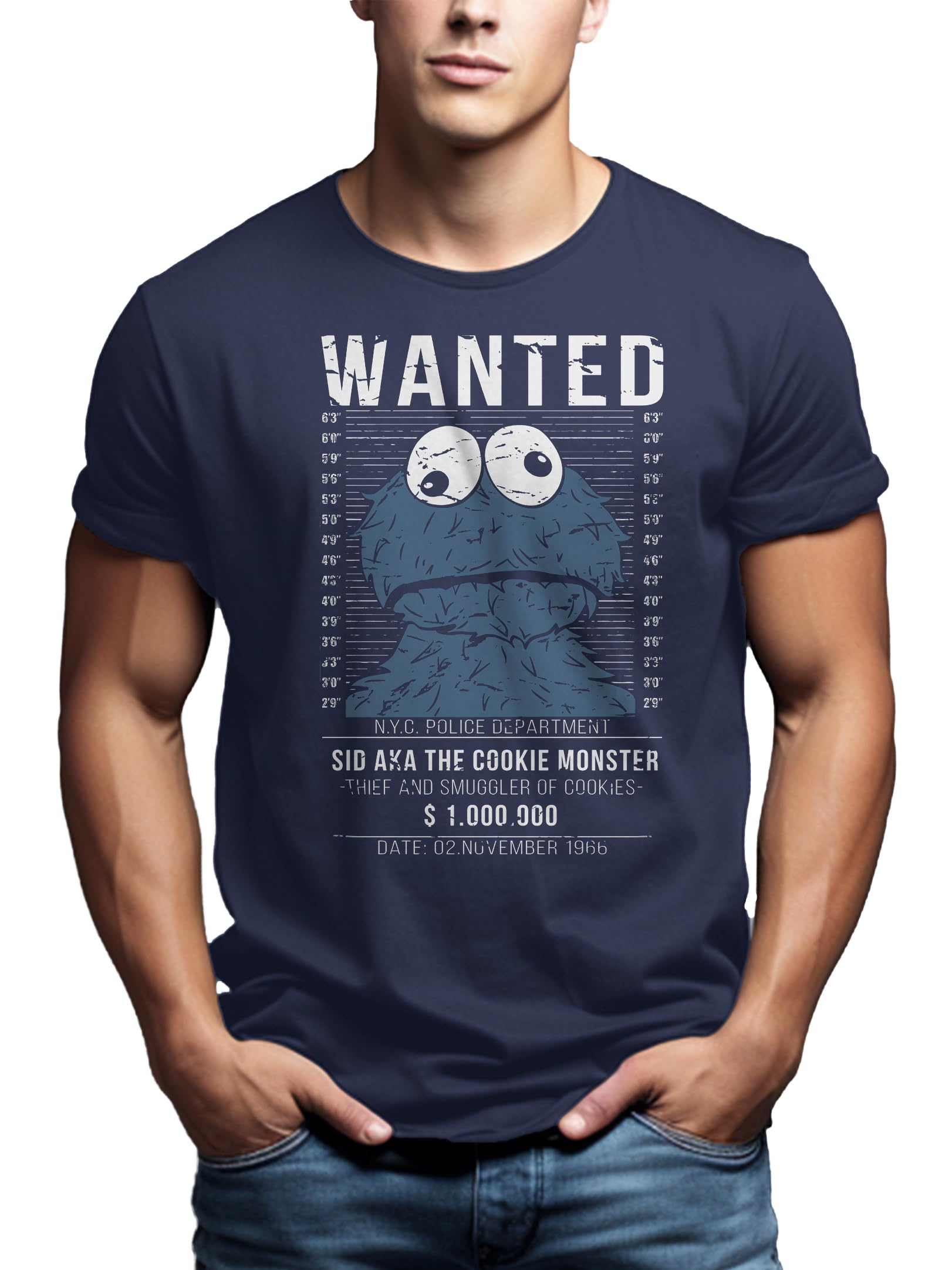 MAKAYA Wanted T-Shirt Uomo XL 100% Cotone Girocollo