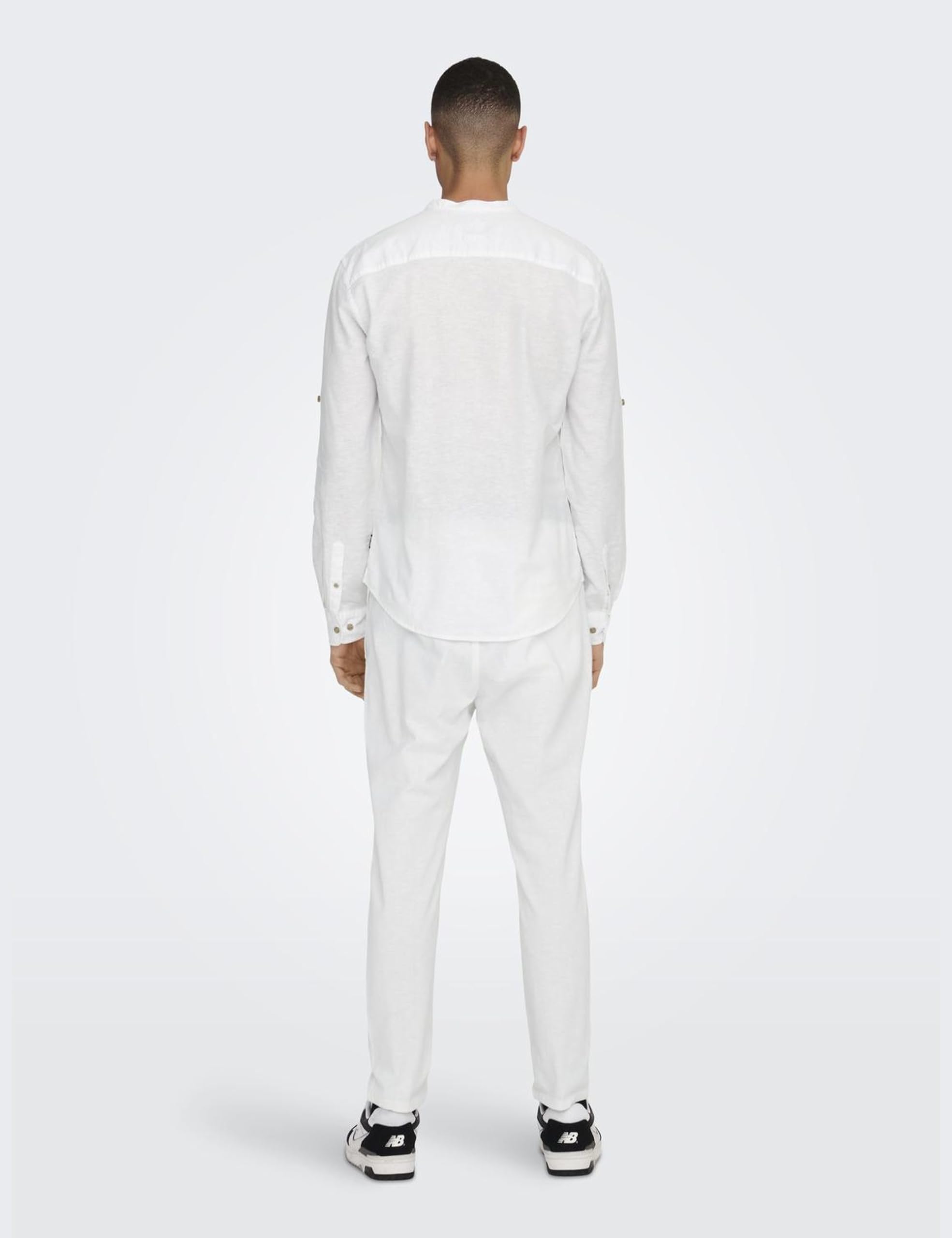 Only & Sons Onscaiden Camicia uomo bianca XL lino