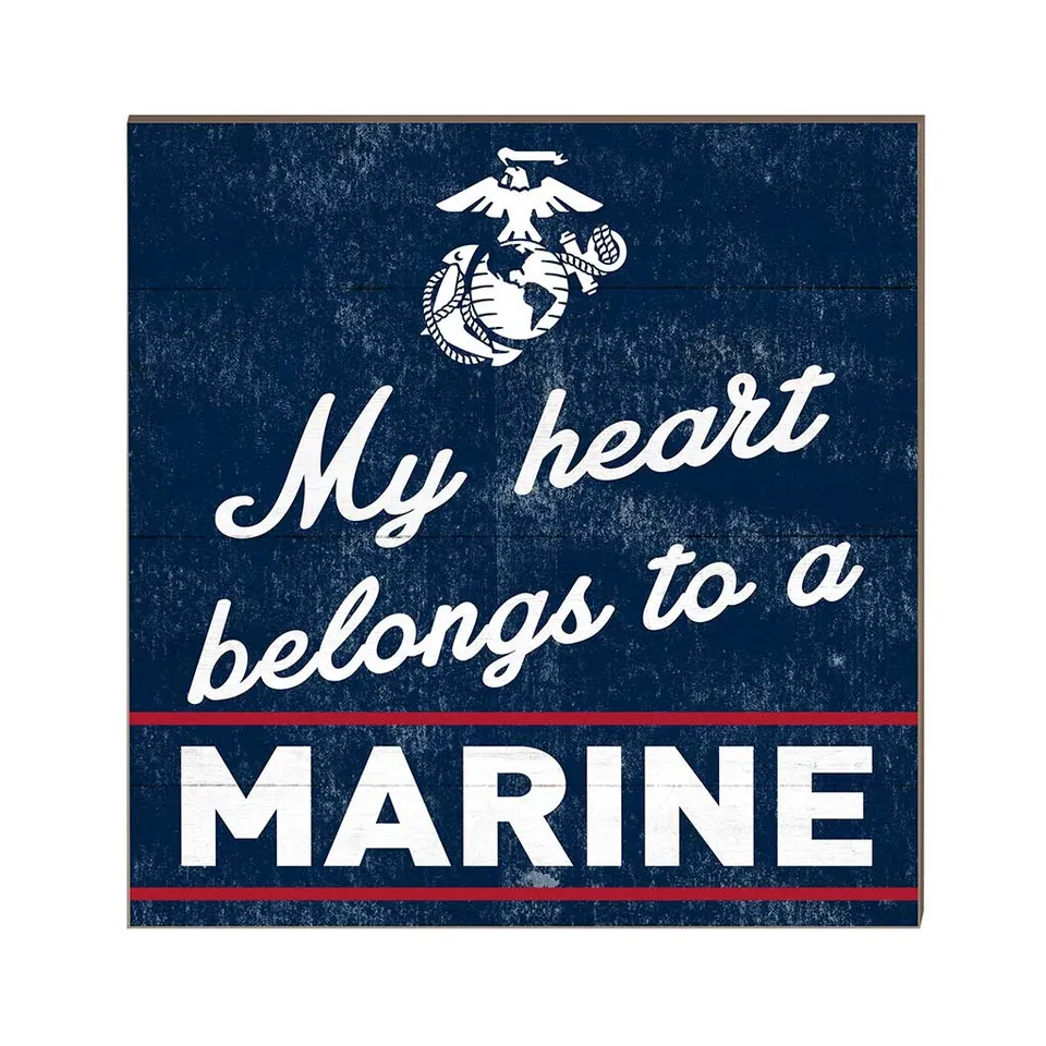 7.62 Design Marines targa legno 10x10 My Heart Belongs