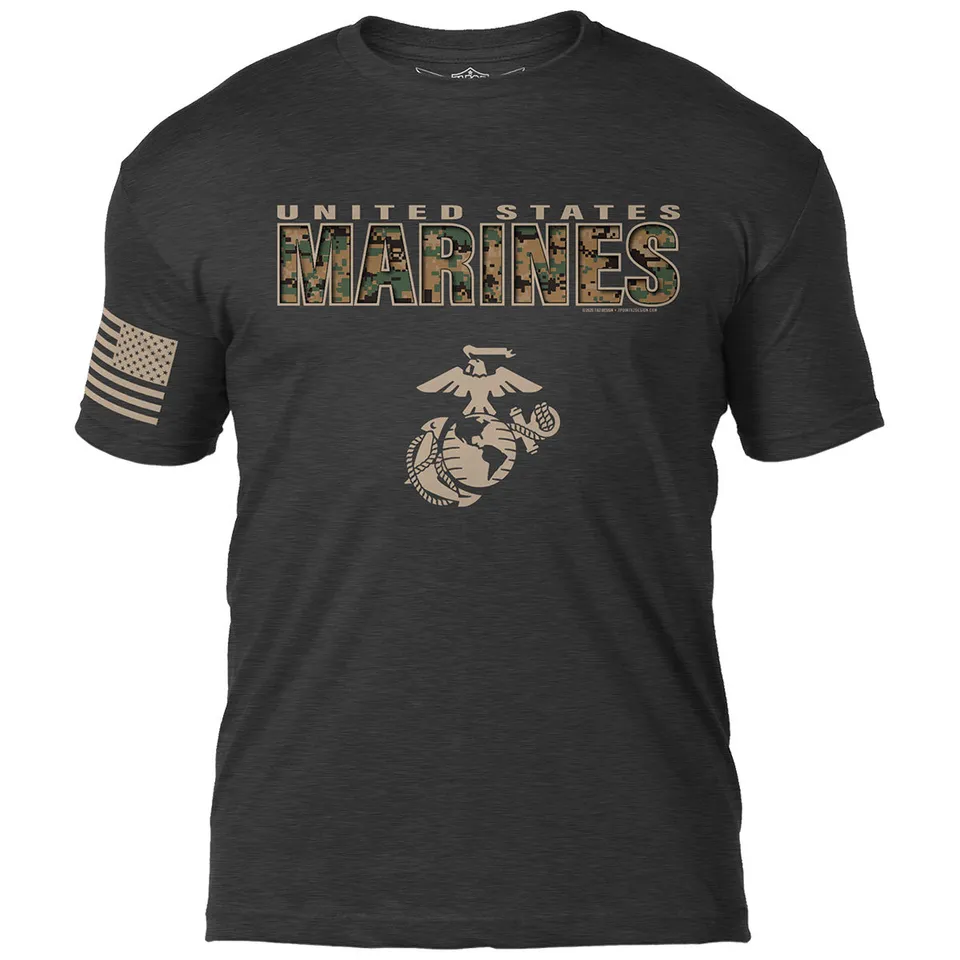 7.62 Design T-Shirts Maglietta USMC MARPAT Nero Taglia L