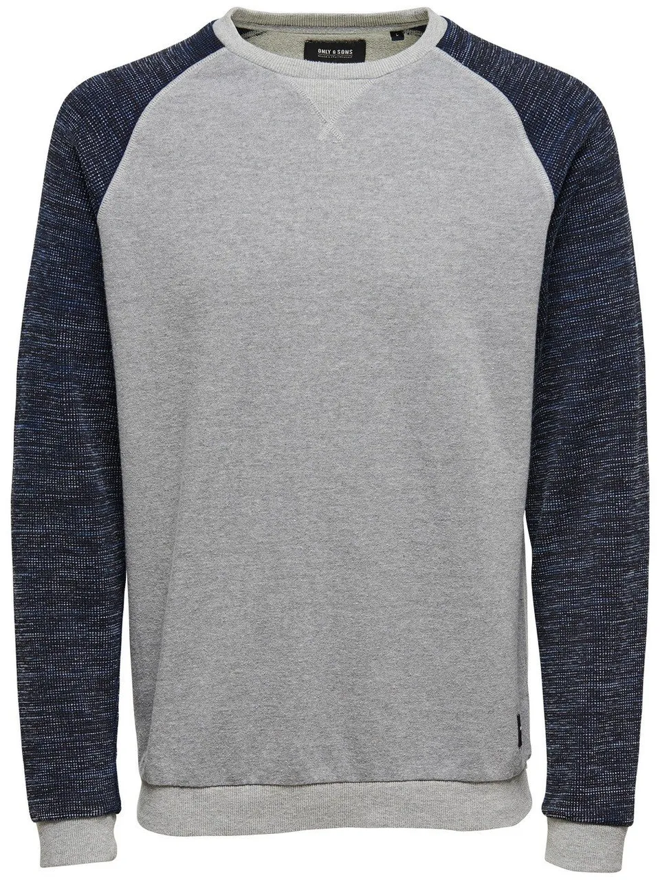 ONLY & SONS Felpa Uomo Grigio Chiaro Melange XXL