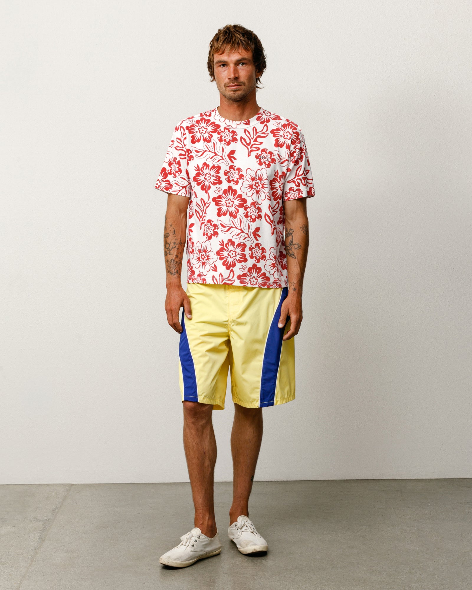 Stussy Lazy Floral Tee maglietta White floreale