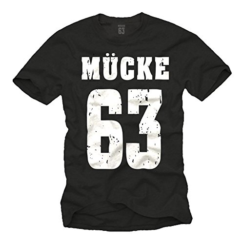 Makaya Mücke 63 Bulldozer T-Shirt Uomo Cotone Nera