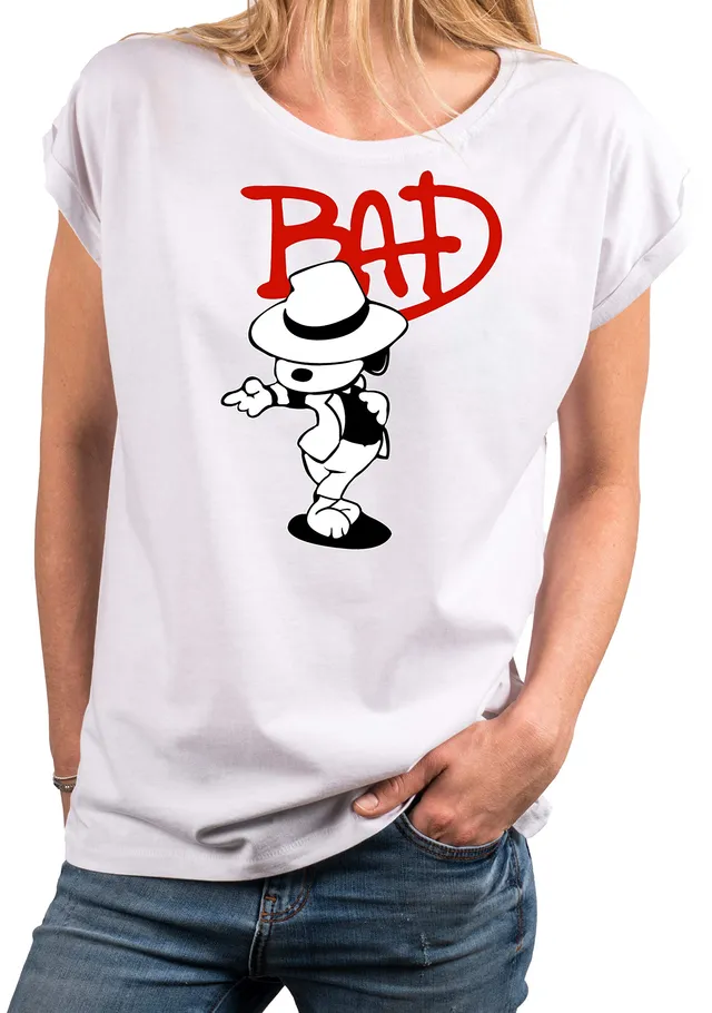 MAKAYA T-Shirt Donna Bad Dog Jackson Maglietta XL Cotone