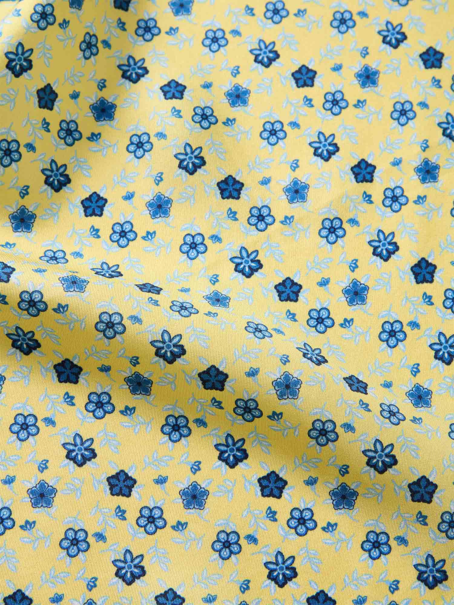 Robert Talbott York Flower Multi Pochette Seta Gialla