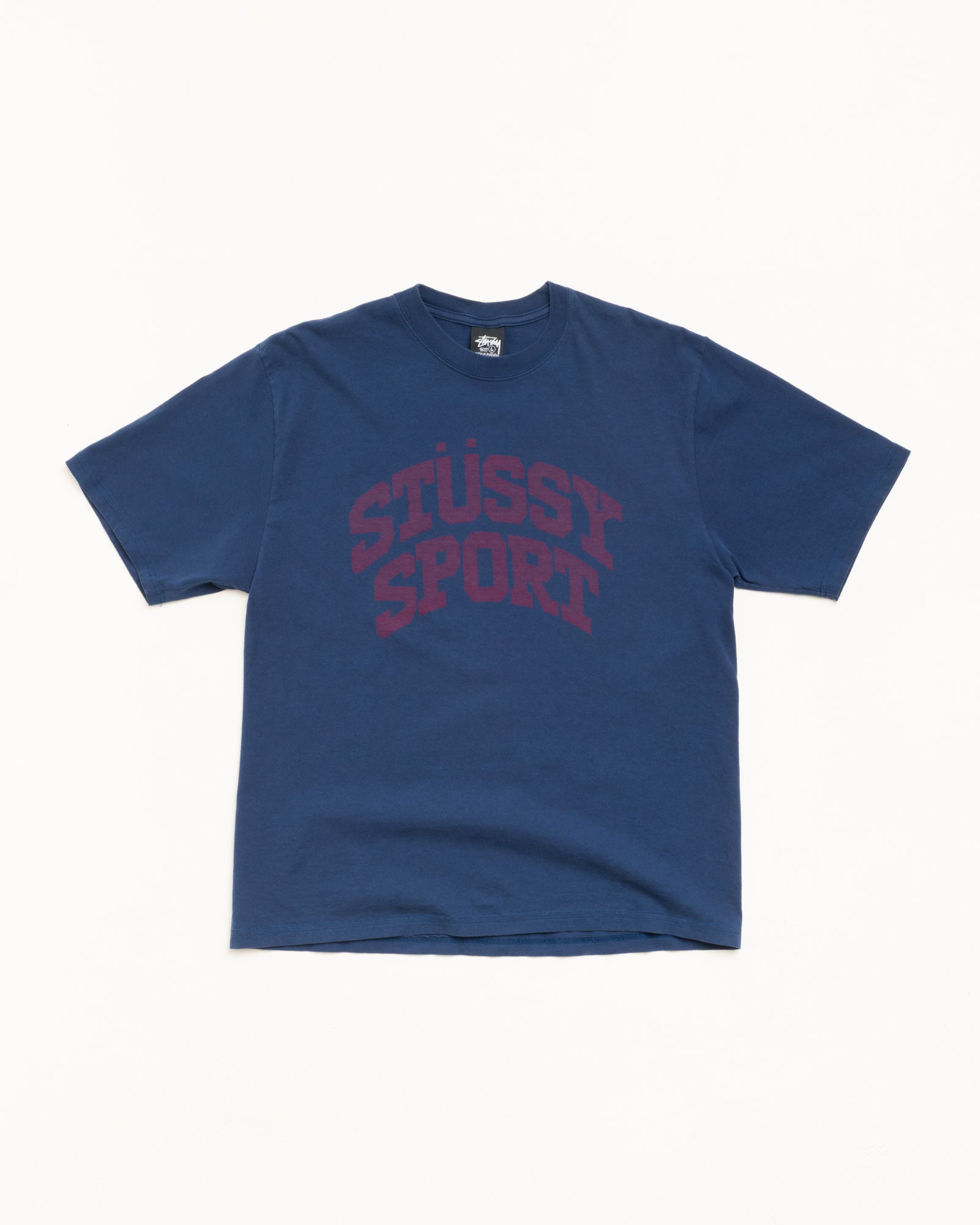 Stussy Block Sport Tee t-shirt cotone navy stampa logo