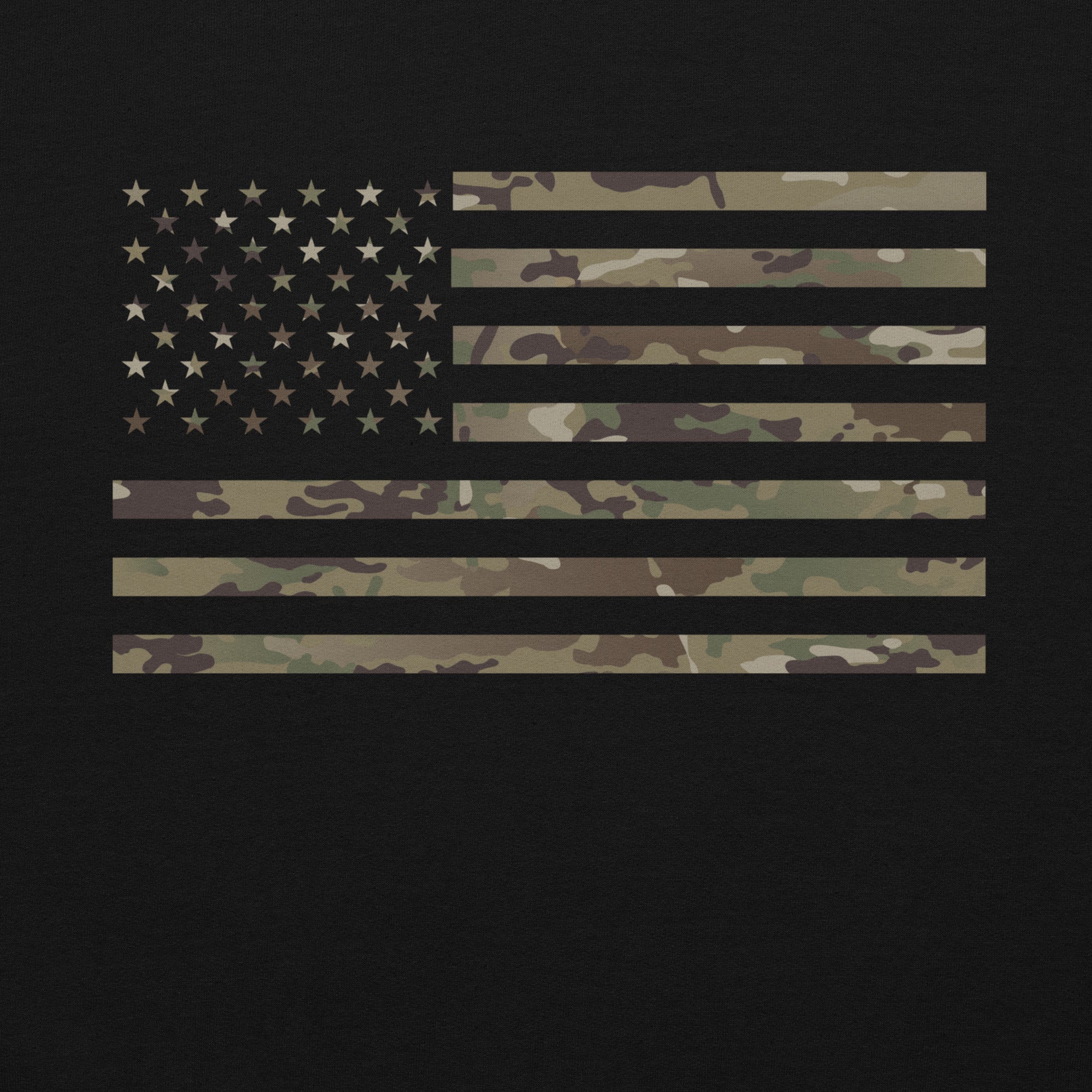 7.62 Design Camo Flag Felpa uomo nero cotone cappuccio