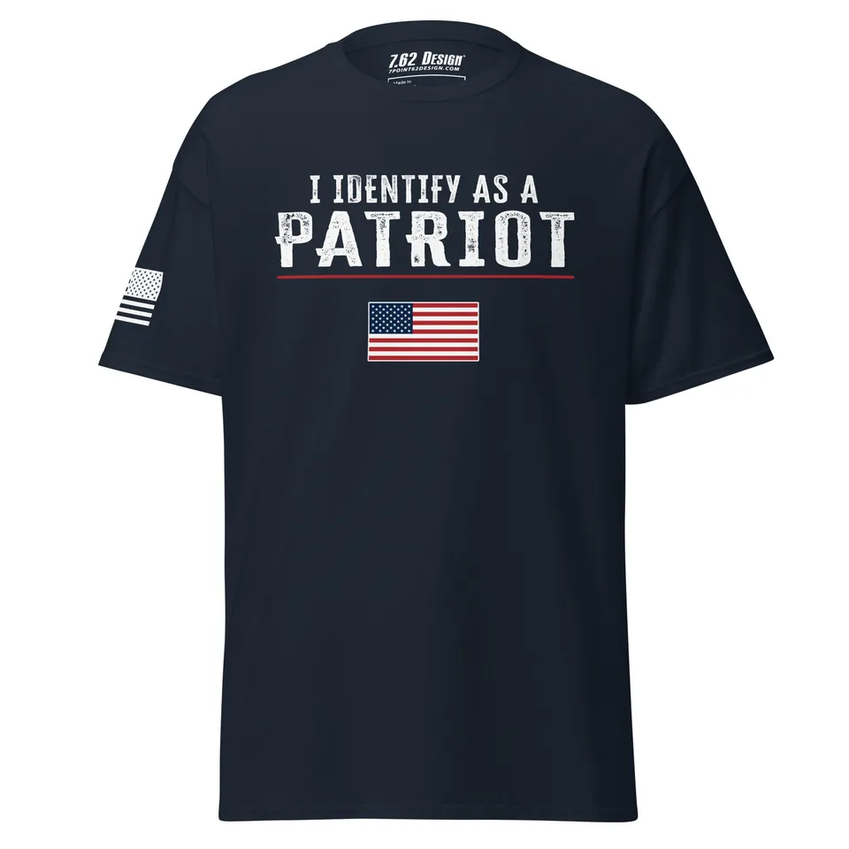 7.62 Design I Identify as Patriot t-shirt uomo blu cotone