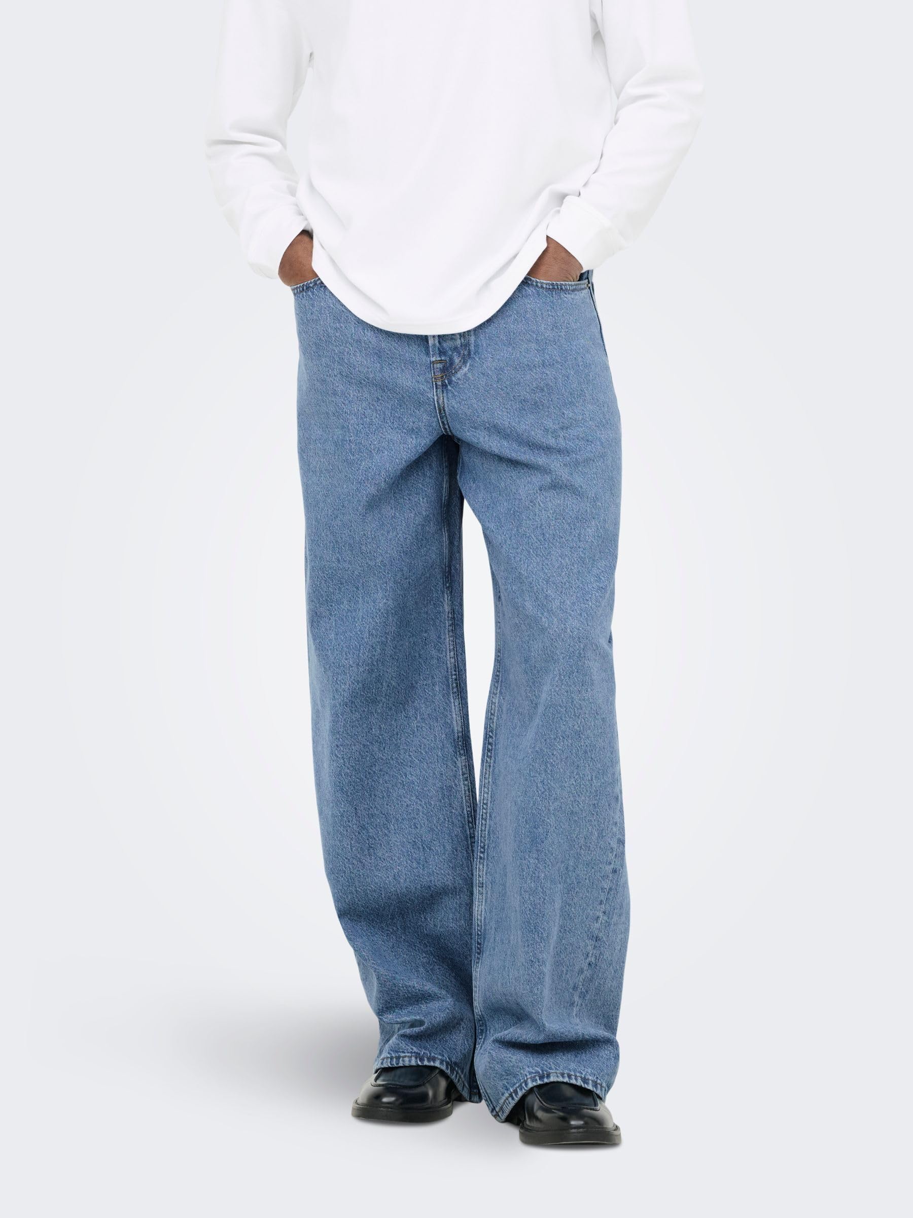 ONLY & SONS Onsremi Wide Pim Box Jeans Uomo Blu 30W 30L