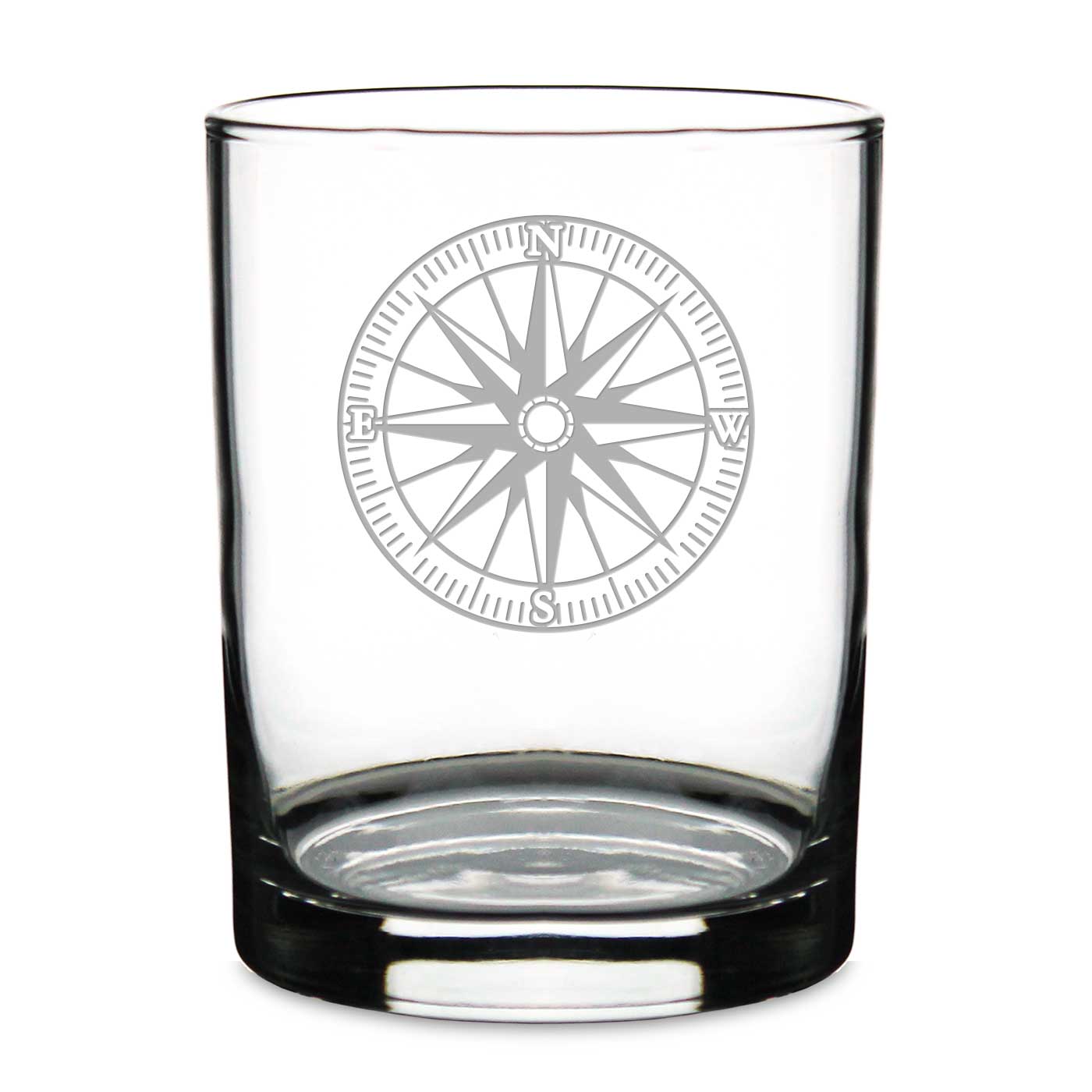 7.62 Design Bussola Bicchiere Whiskey Vetro 14 oz Personalizzato
