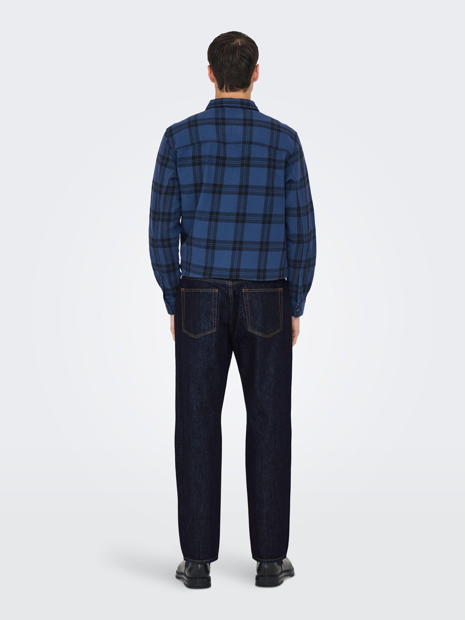 Only & Sons Onsedge Straight Jeans Uomo 30W/32L Blu Denim