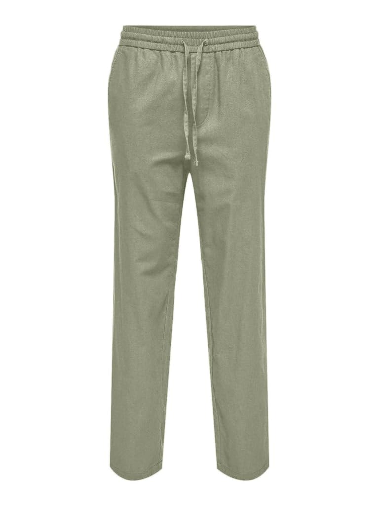 ONLY & SONS Onssinus Loose pantalone lino uomo Tè