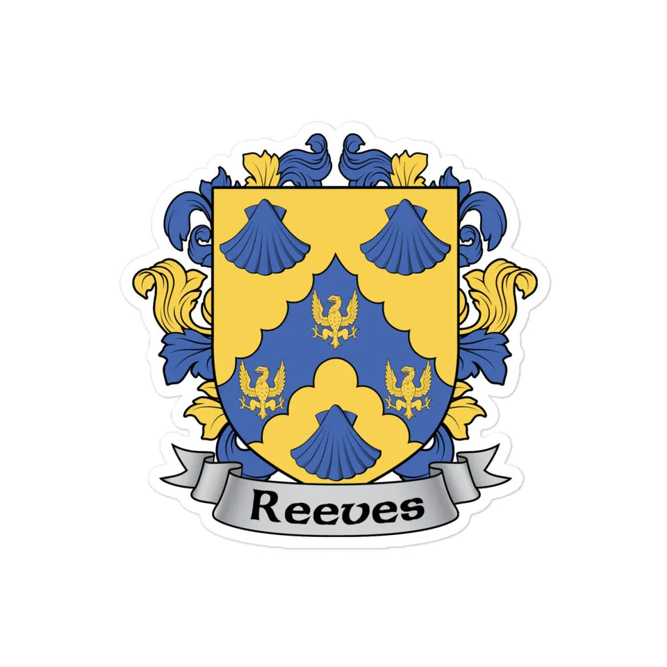 7.62 Design Reeves Irish Family Coat of Arms Adesivo 7,6 cm