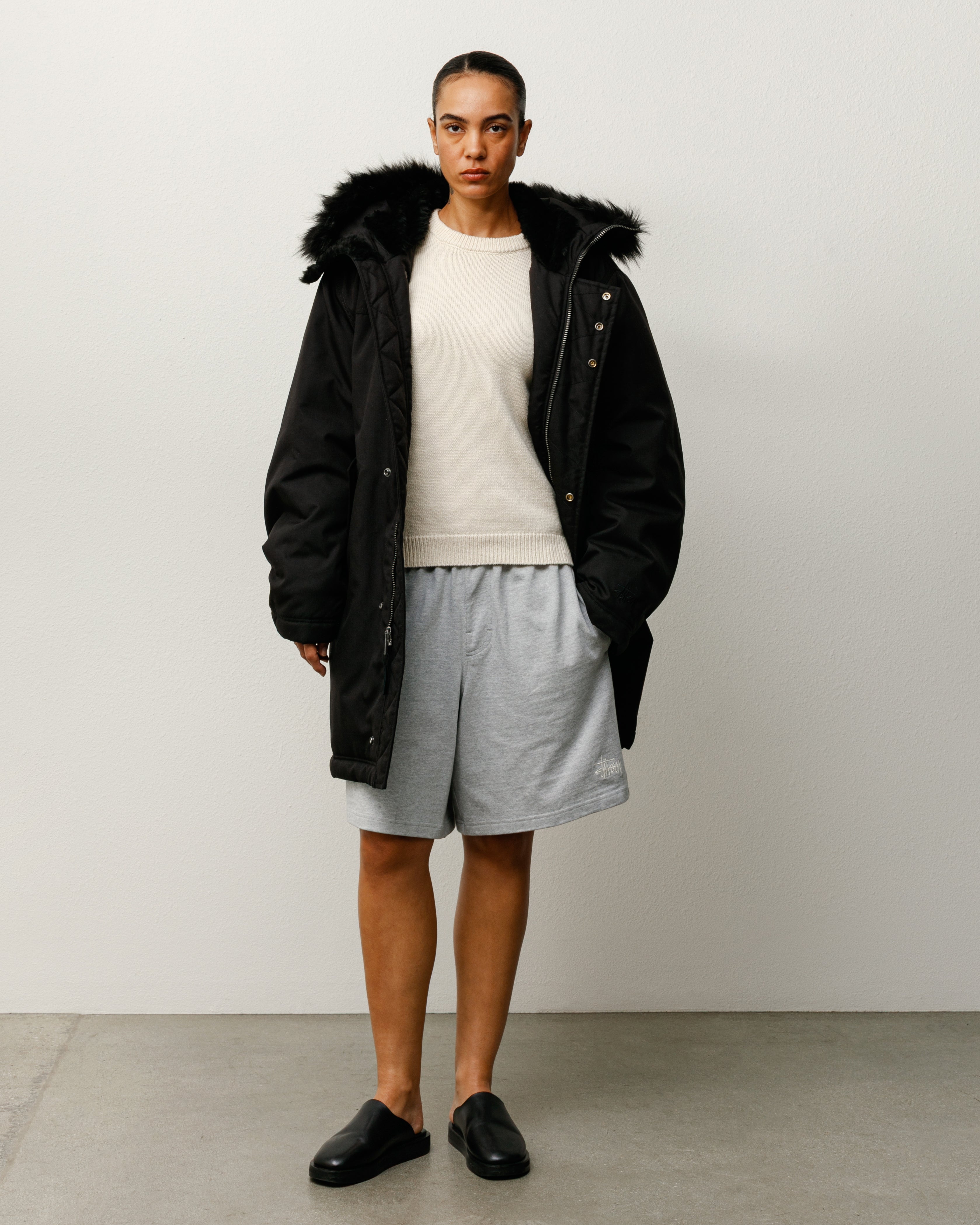 Stussy Shorts Jersey Short pantaloncini grigio 100% cotone