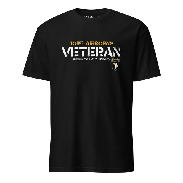 7.62 Design 101st Airborne maglietta uomo nera veterano S-3XL