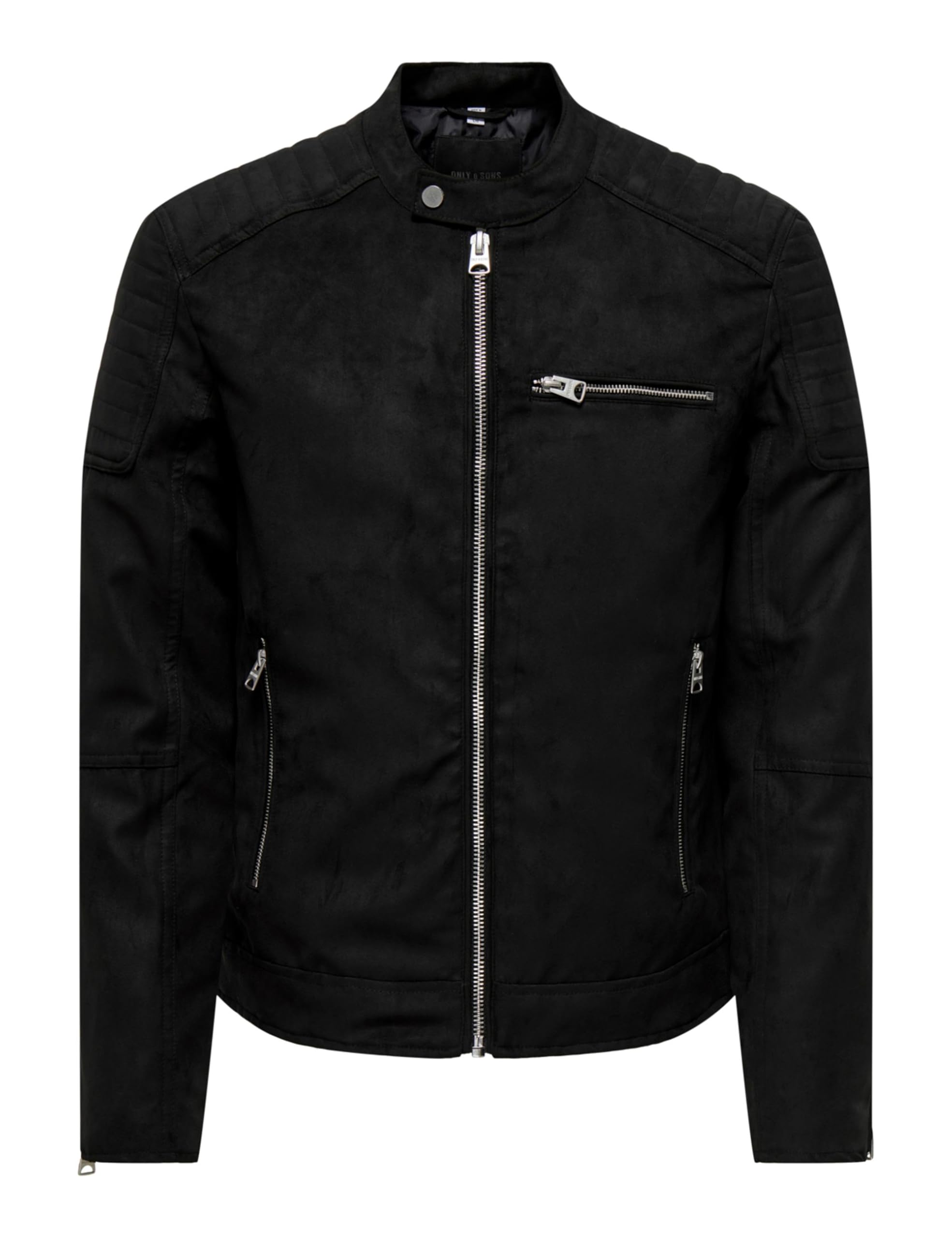 ONLY & SONS Onsgus Racer Giacca Finta Pelle Nera