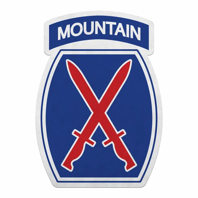 7.62 Design 10th Mountain gagliardetto feltro 46x32 cm