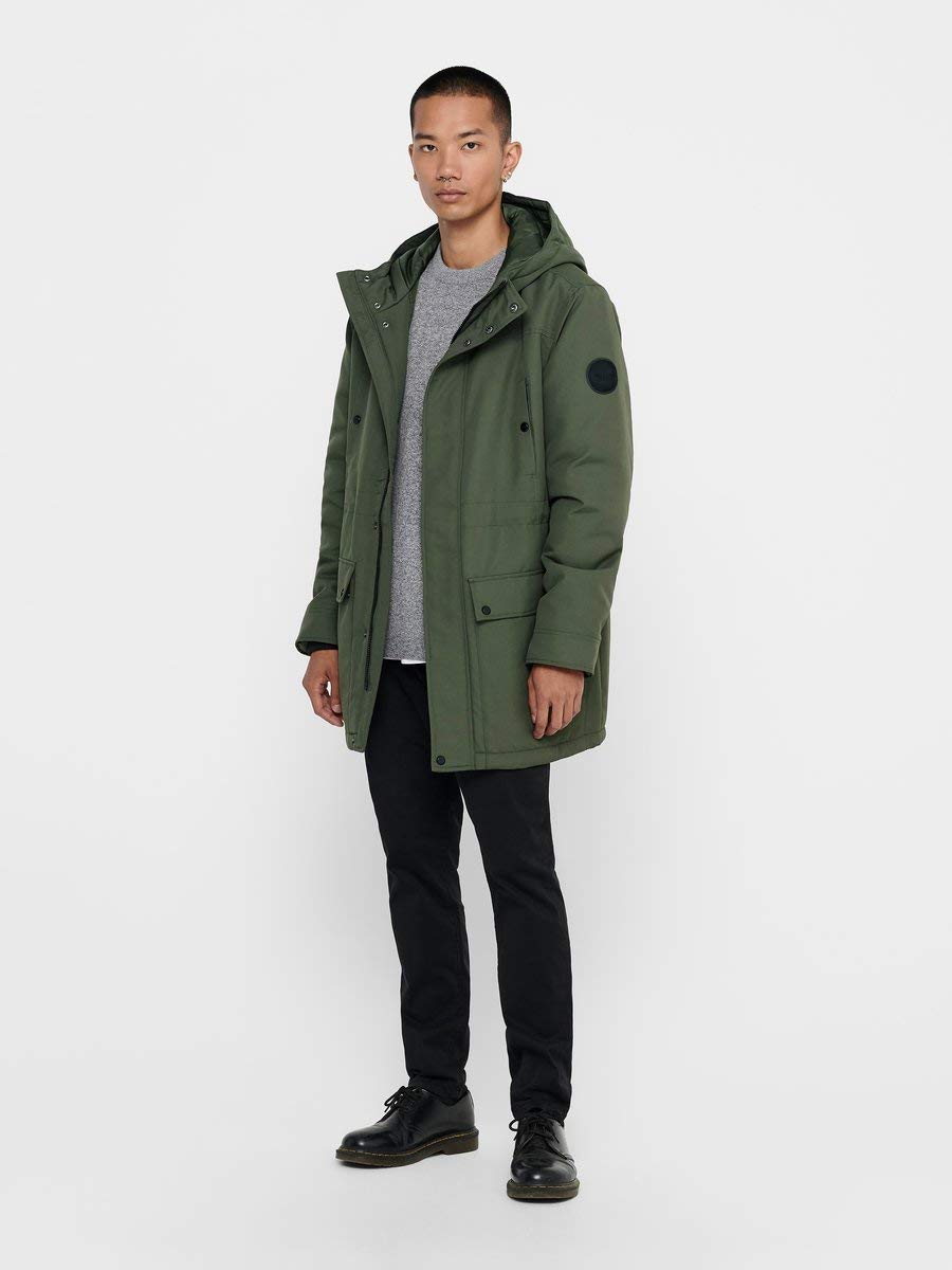 Only & Sons Onspeter Parka Giacca Uomo Tecnica Cappuccio