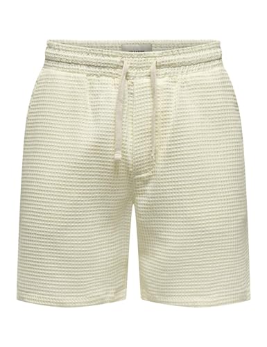 ONLY & SONS Onstel Savier Shorts XXL Bianco Cotone
