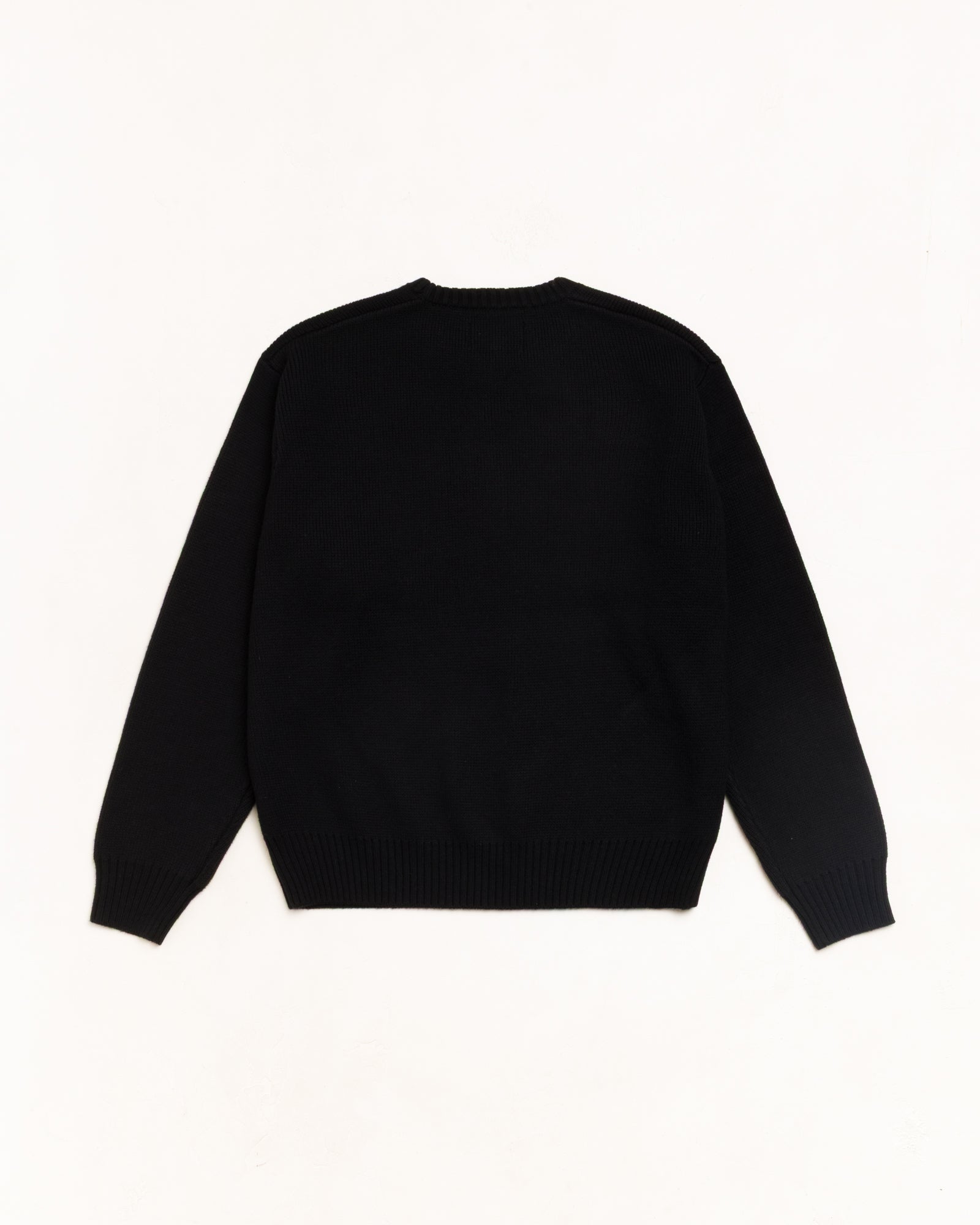 Stussy Striped Hibiscus Sweater maglione nero lana